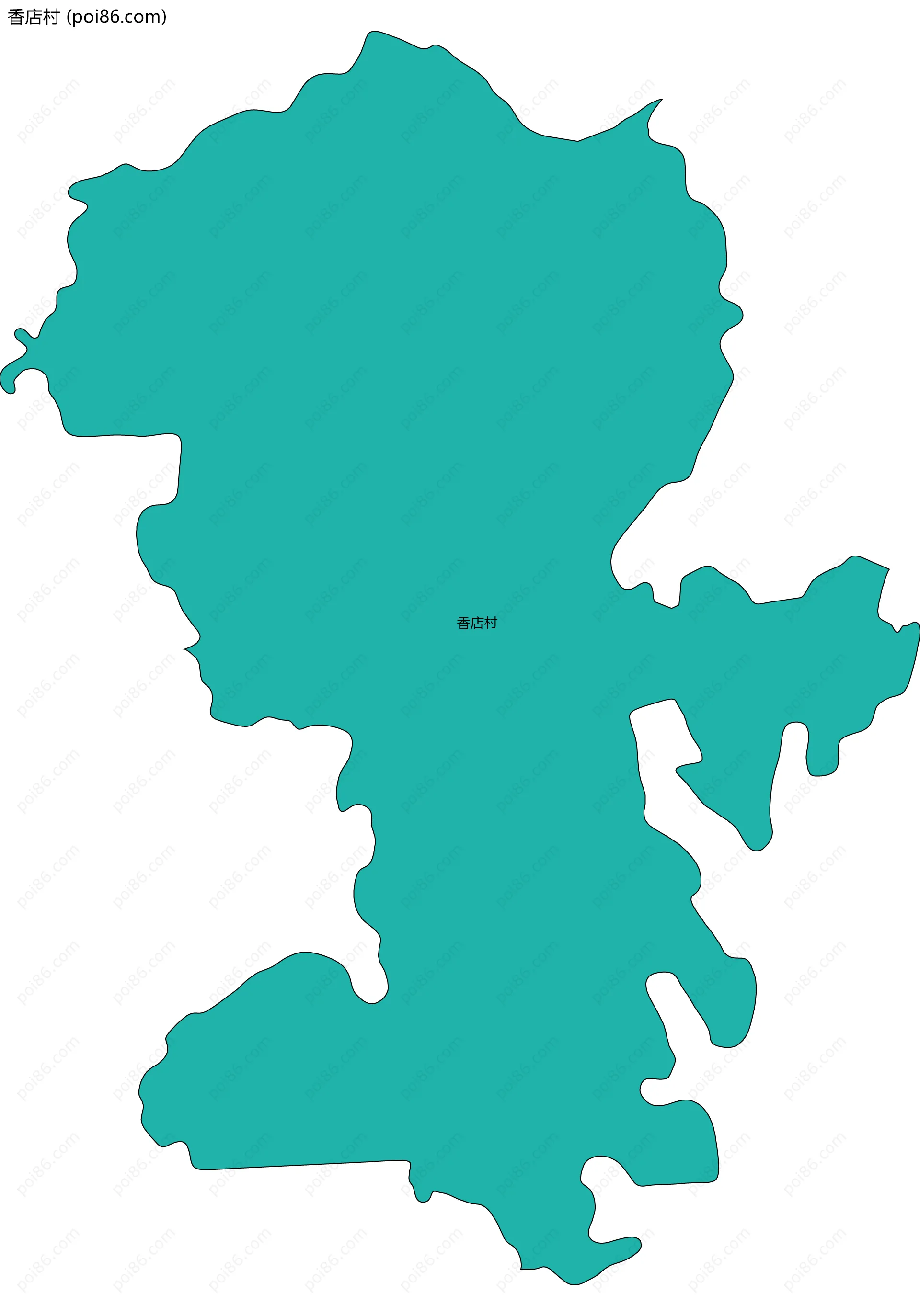 香店村边界地图