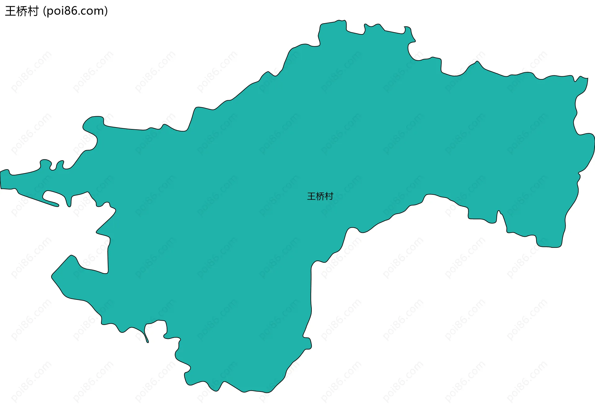 王桥村边界地图