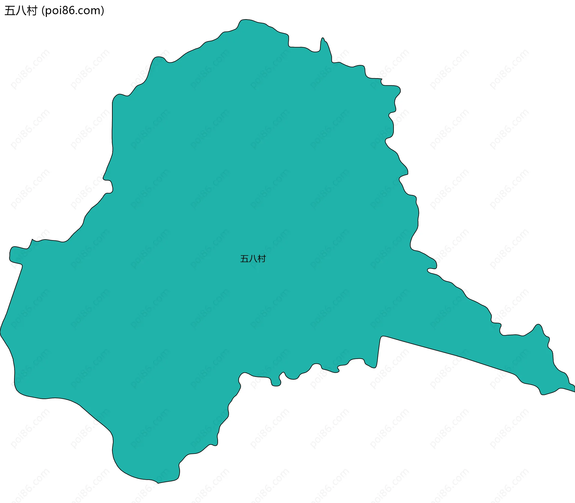 五八村边界地图