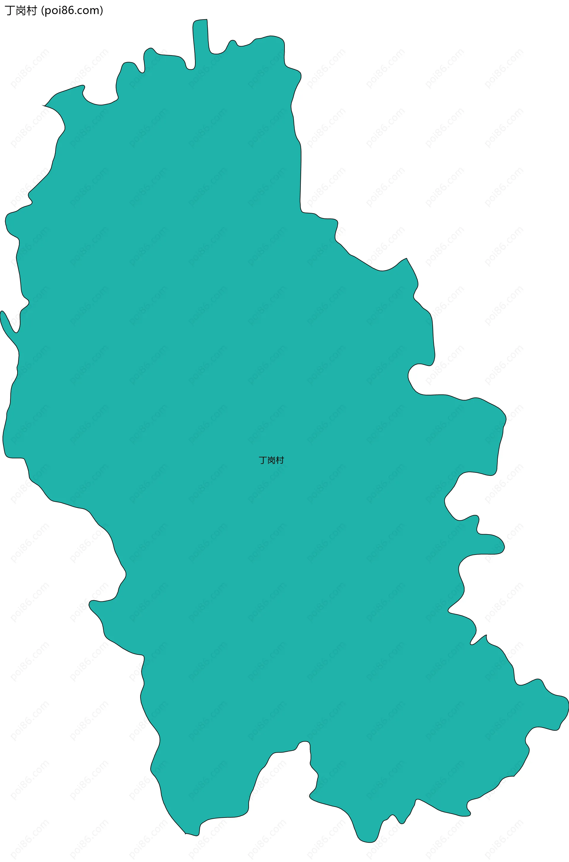 丁岗村边界地图