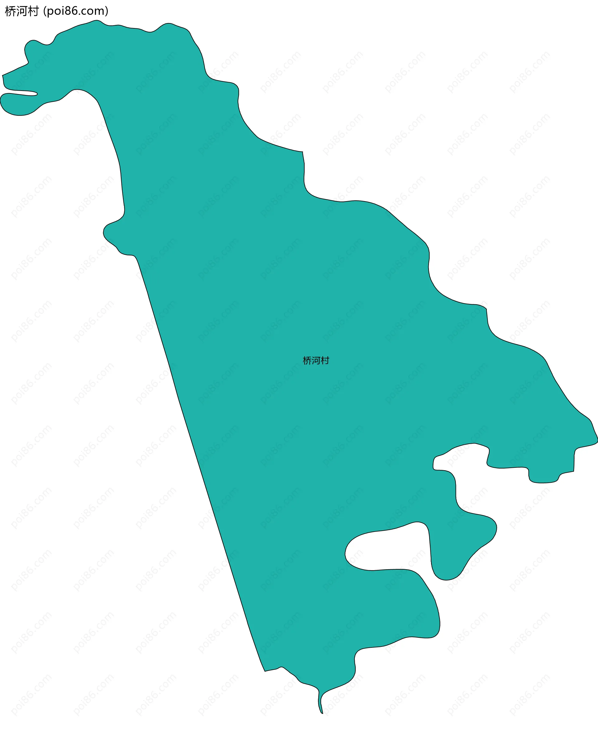 桥河村边界地图