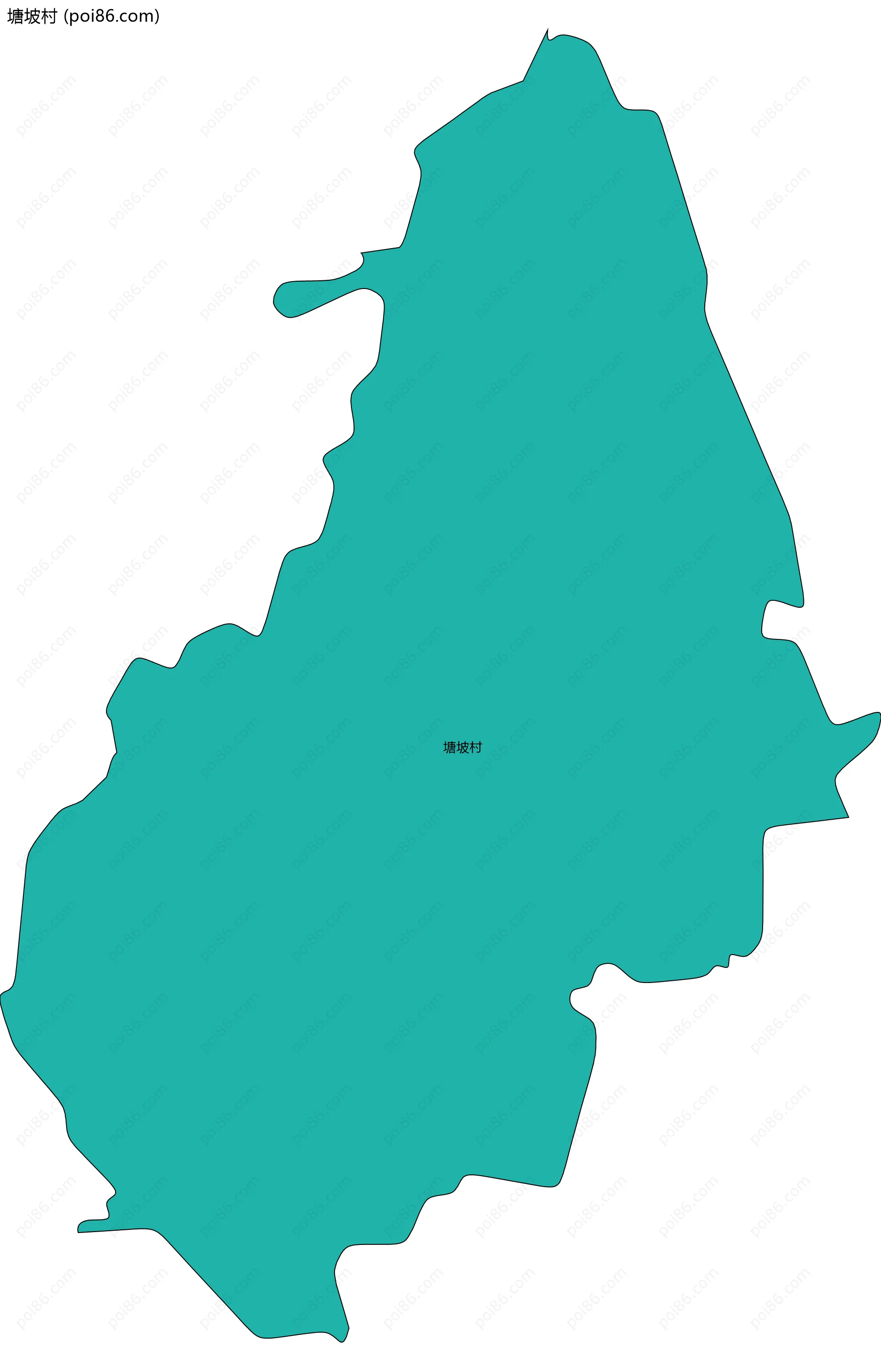 塘坡村边界地图