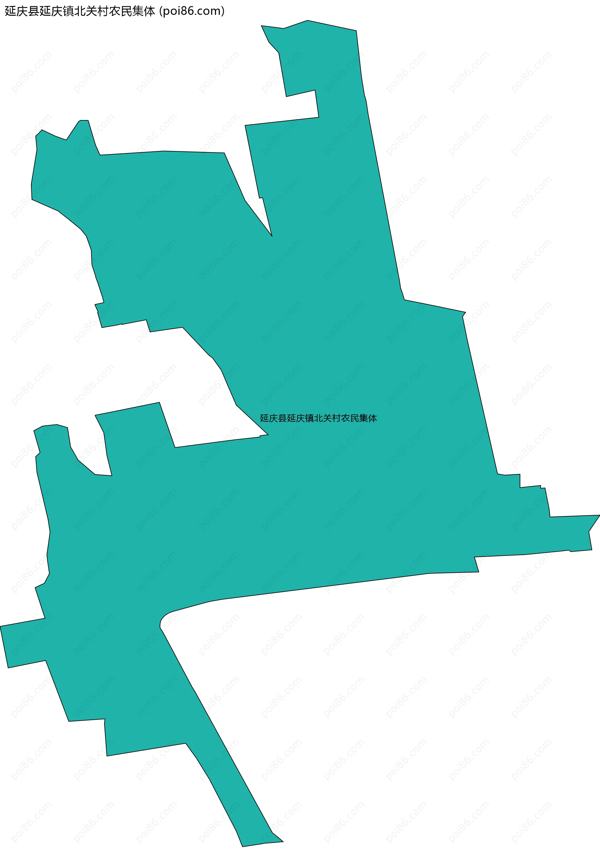 延庆县延庆镇北关村农民集体边界地图