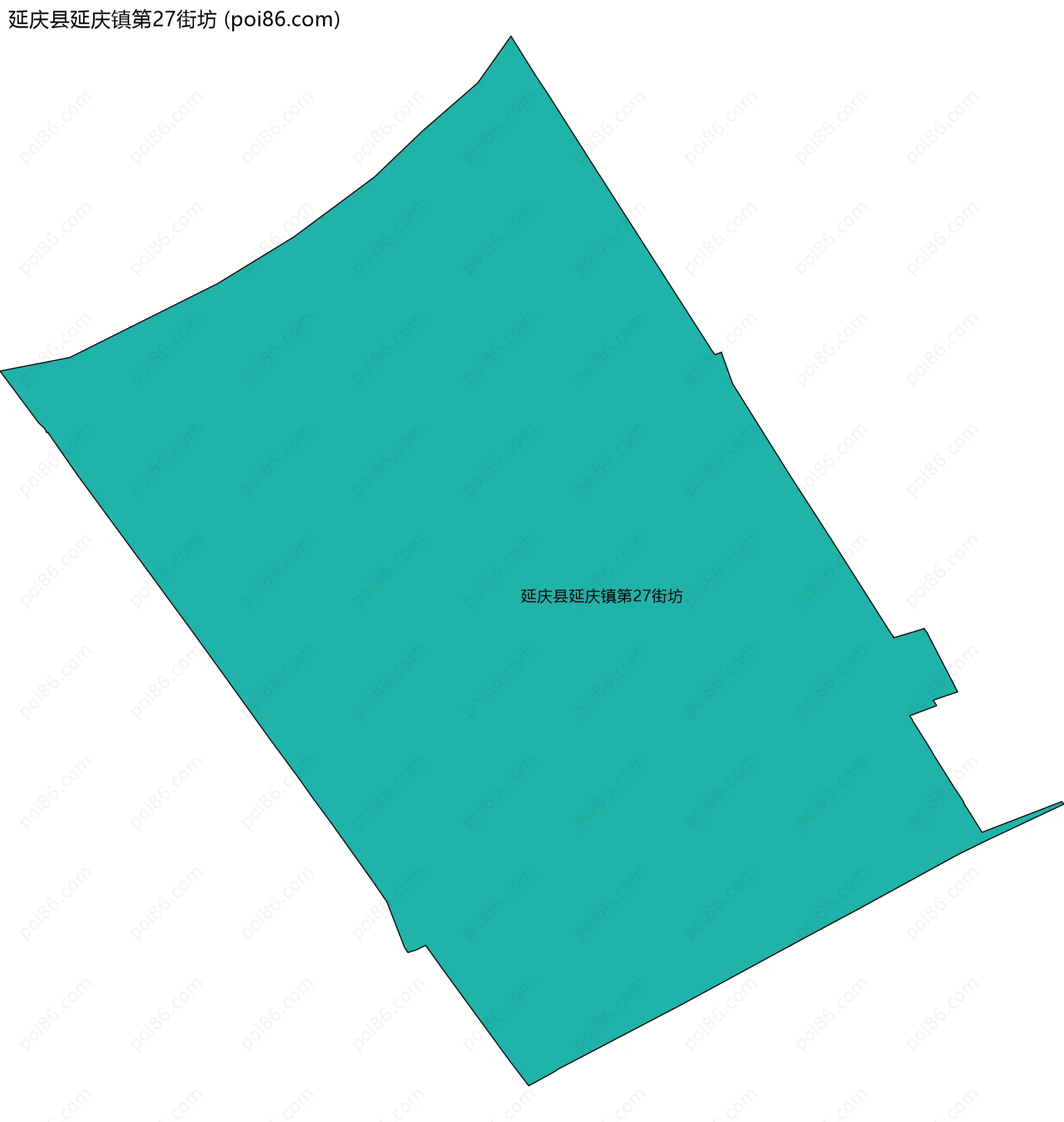 延庆县延庆镇第27街坊边界地图