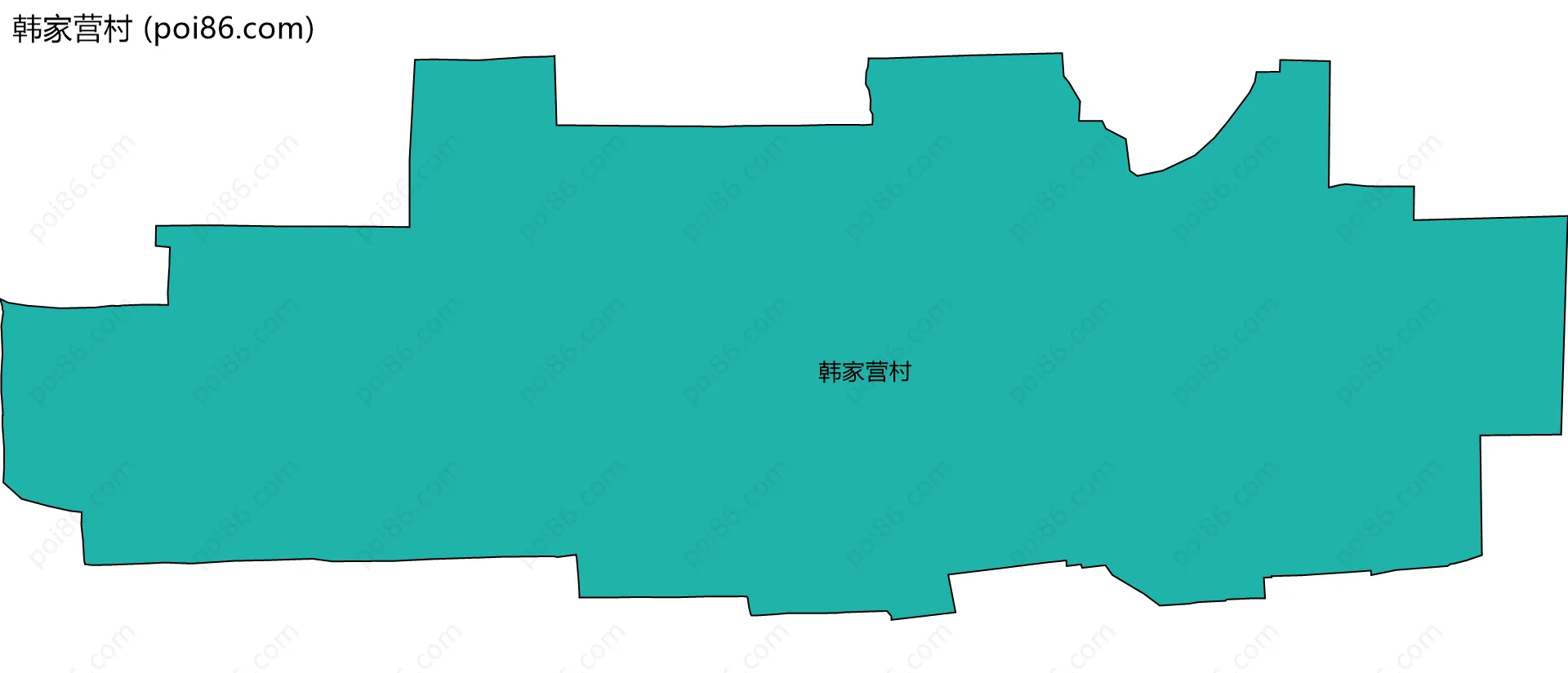 韩家营村边界地图