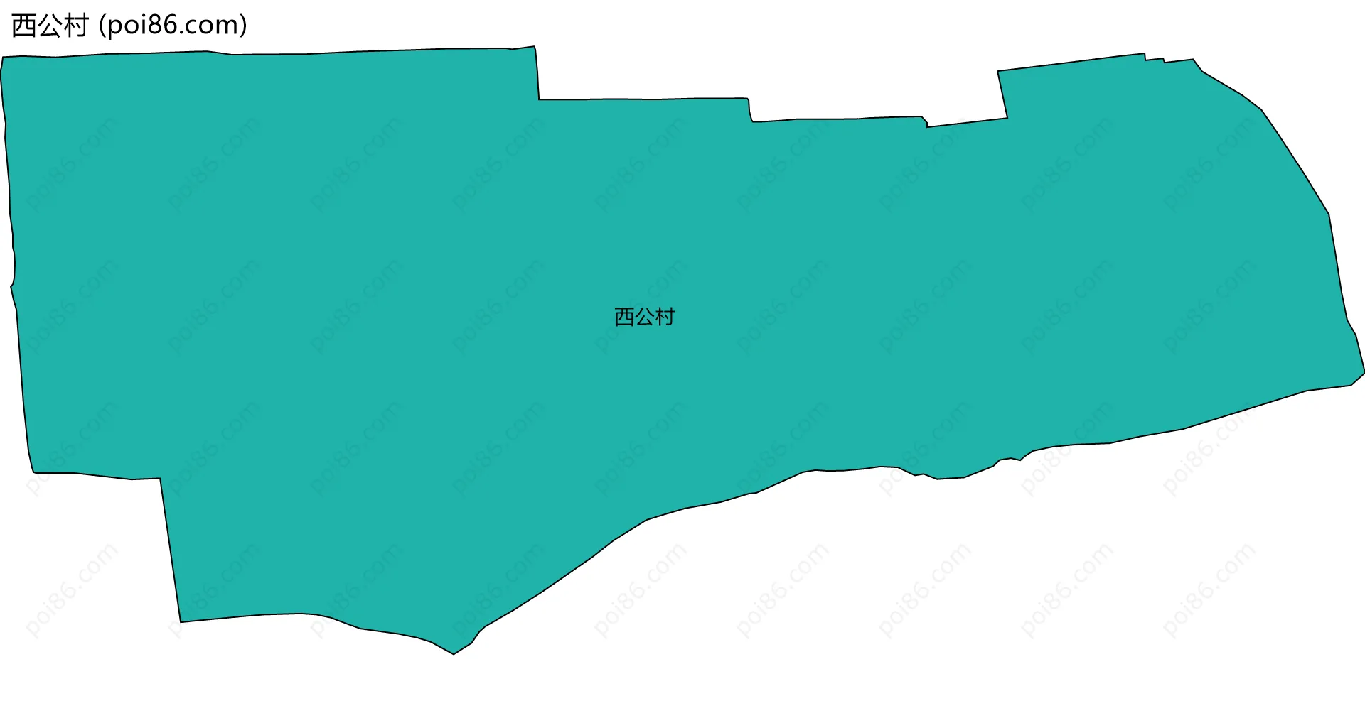 西公村边界地图