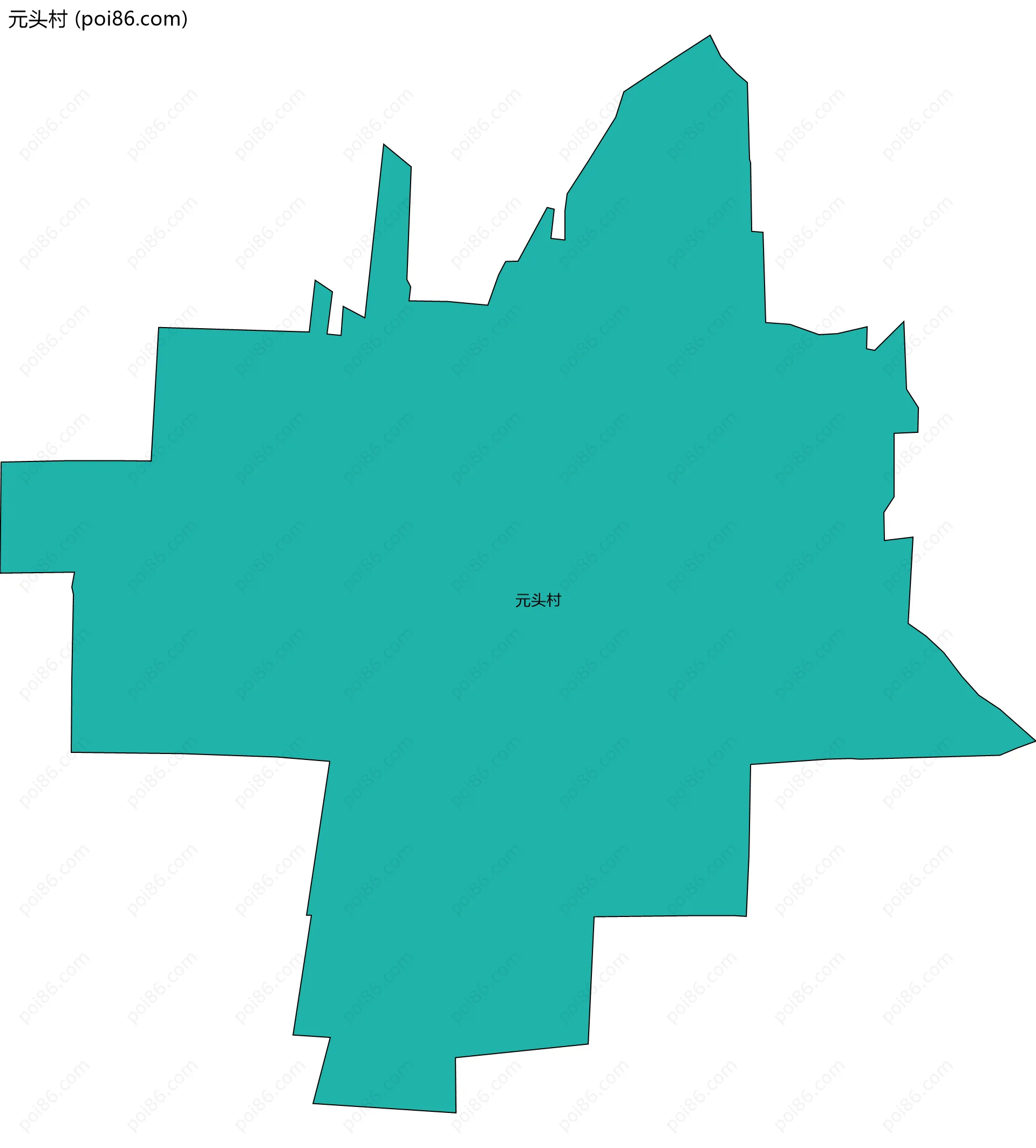元头村边界地图