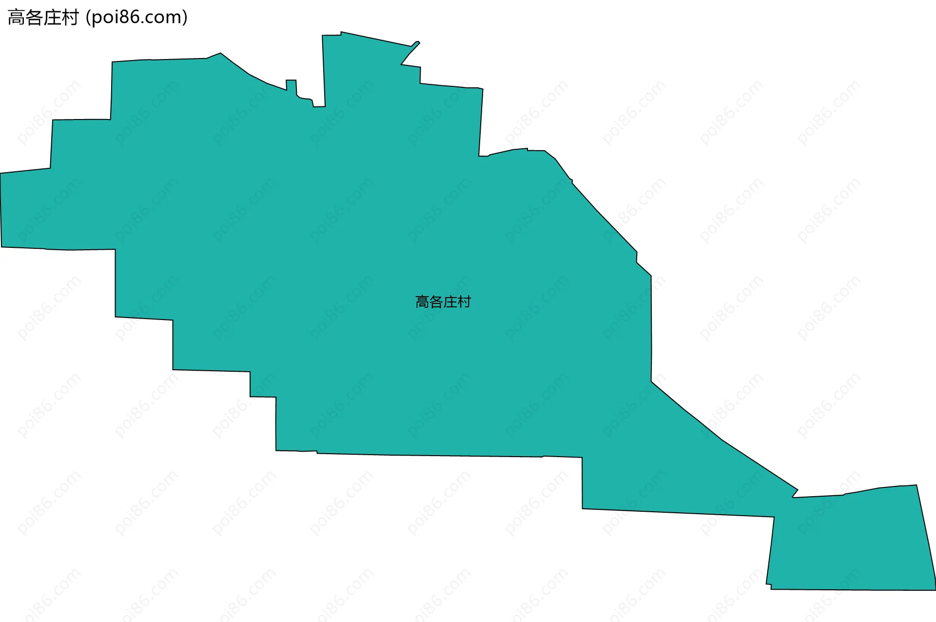 高各庄村边界地图