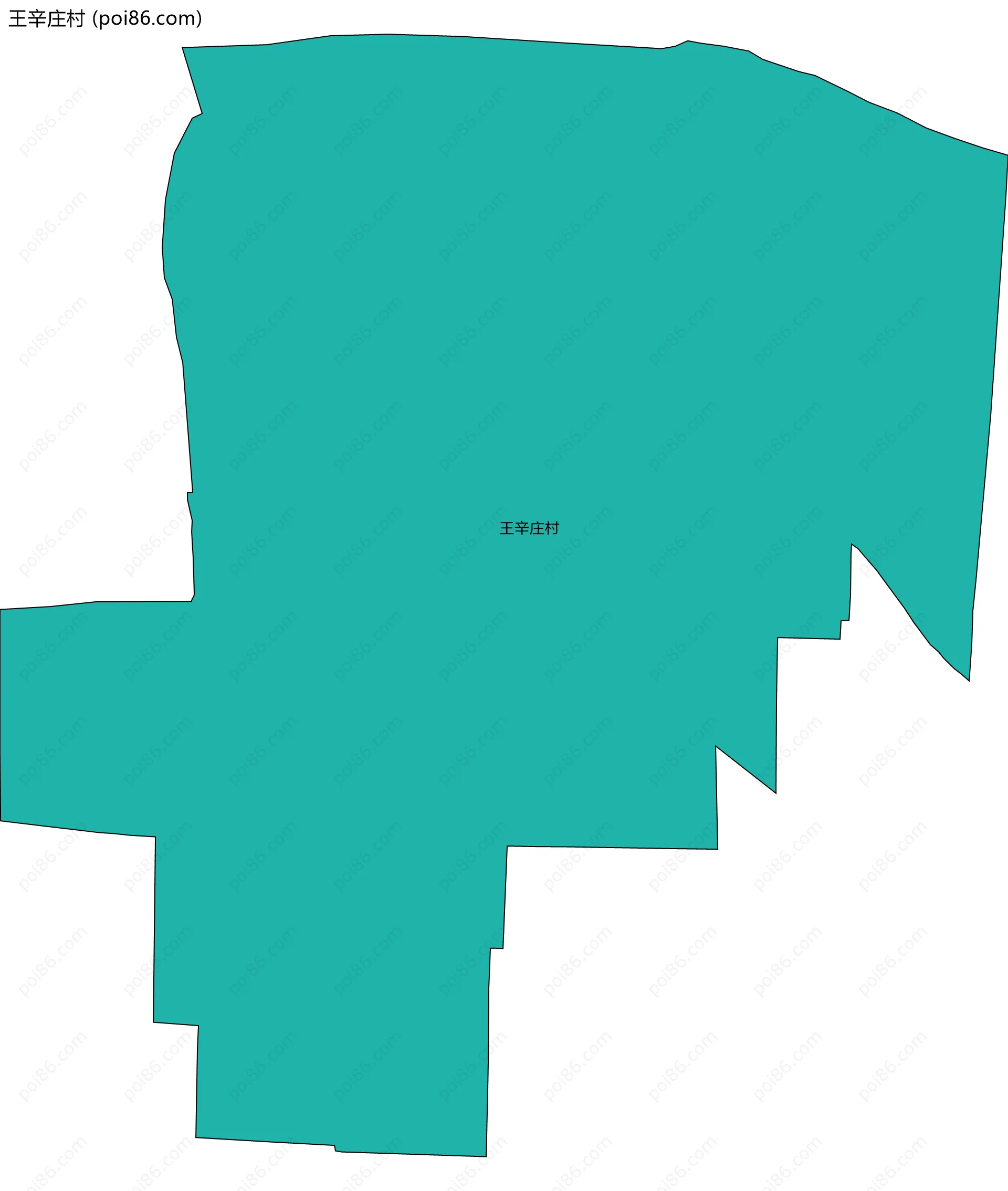 王辛庄村边界地图