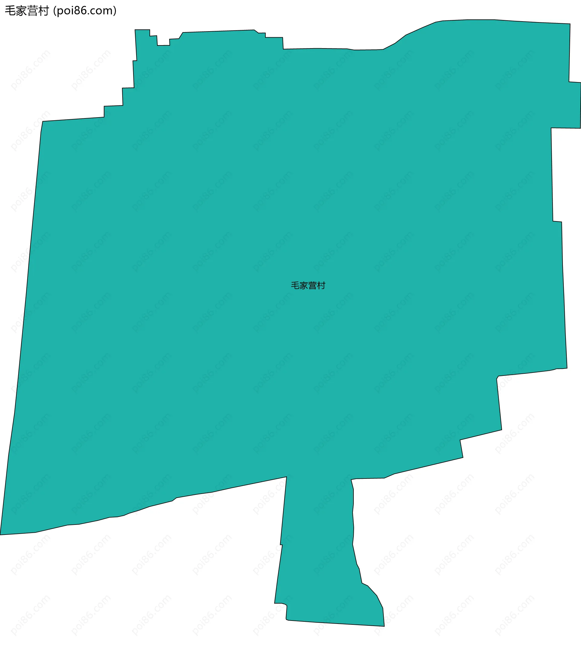 毛家营村边界地图