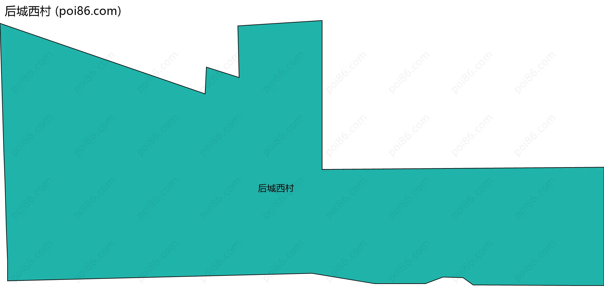 后城西村边界地图