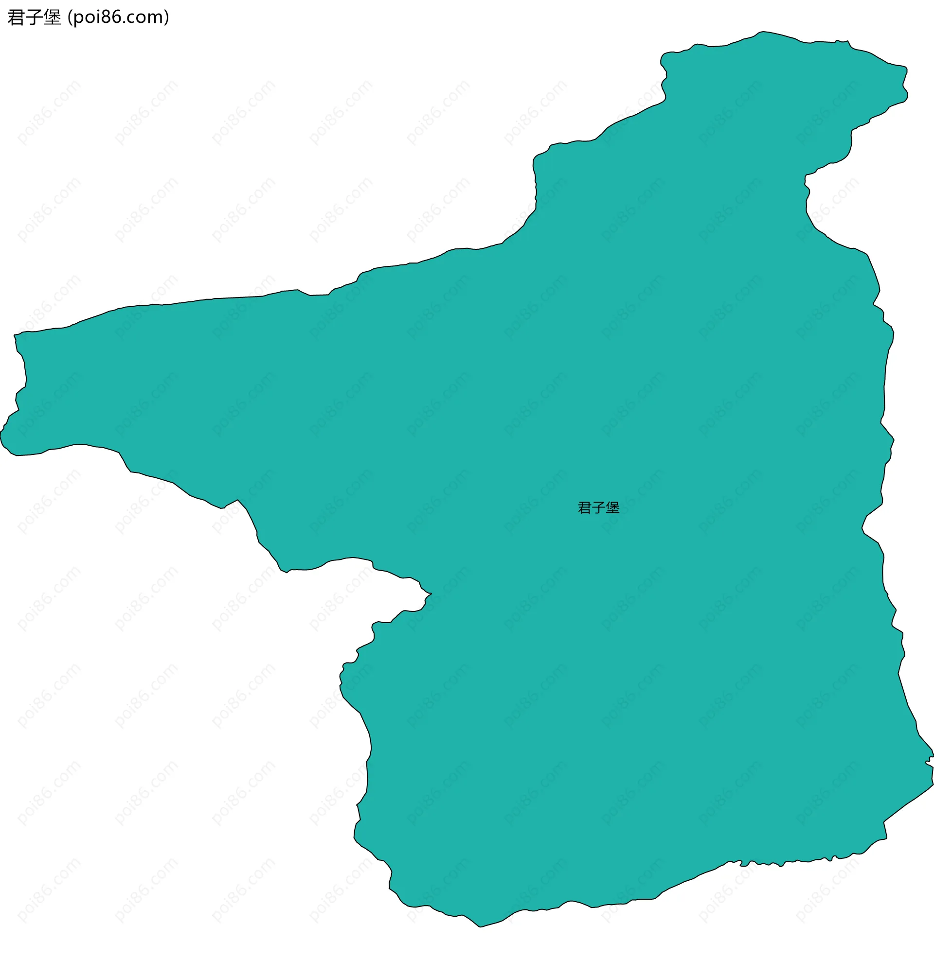 君子堡边界地图