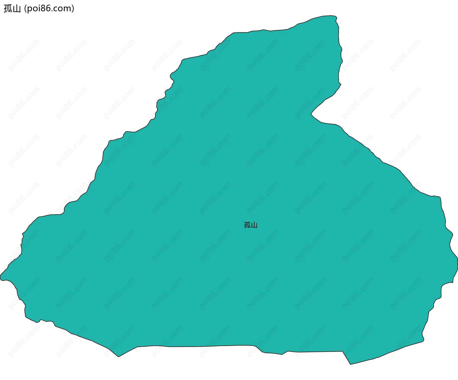 孤山边界地图