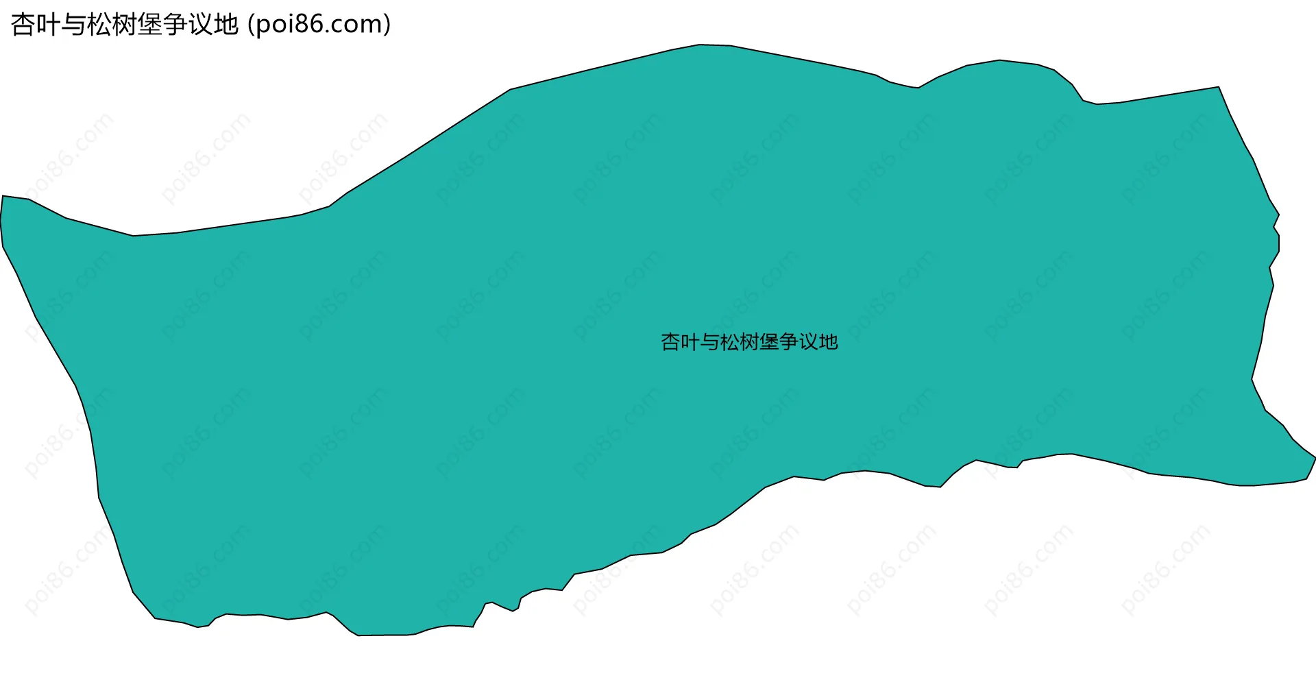 杏叶与松树堡争议地边界地图
