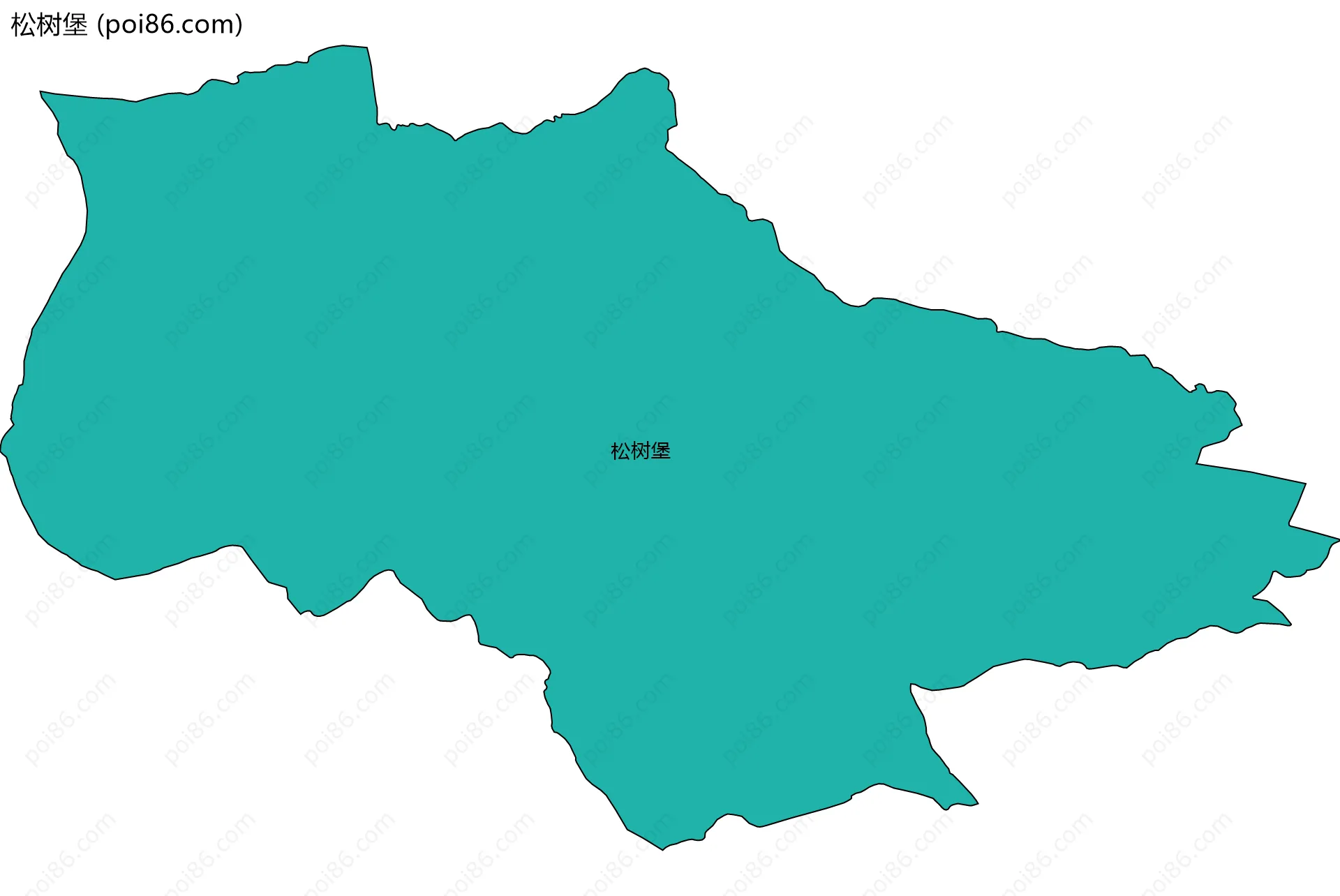 松树堡边界地图