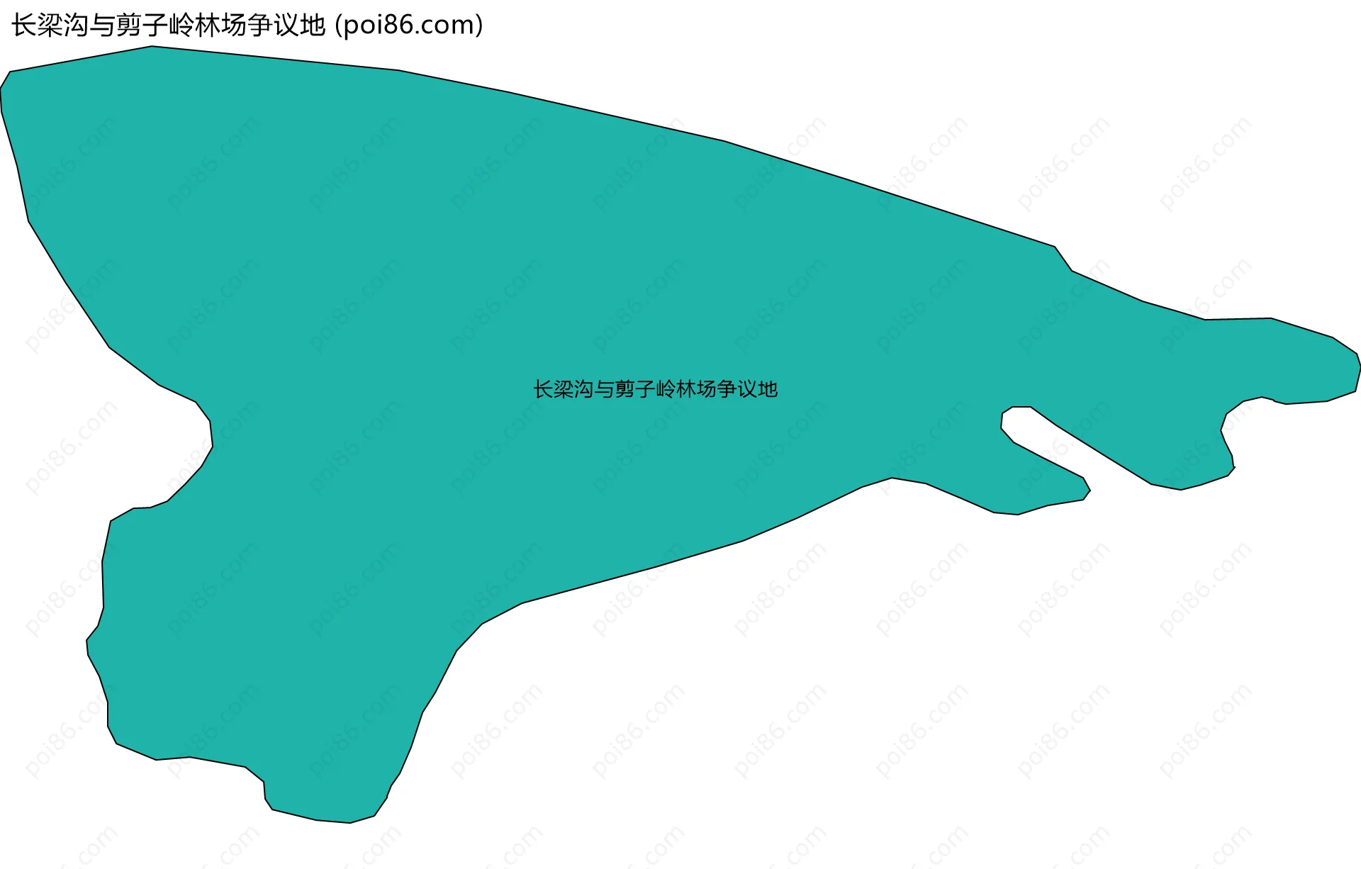 长梁沟与剪子岭林场争议地边界地图