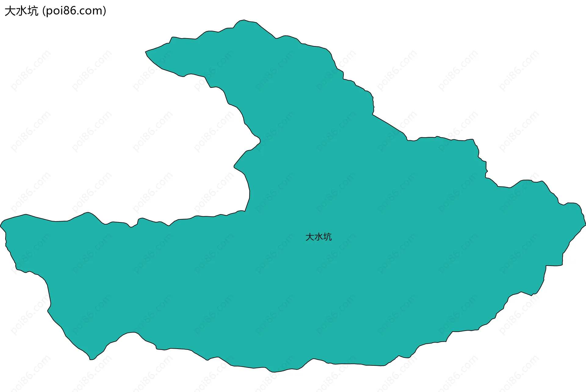 大水坑边界地图