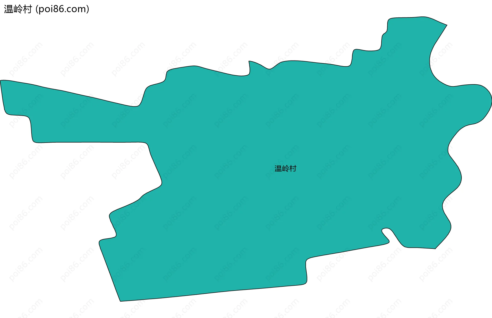 温岭村边界地图