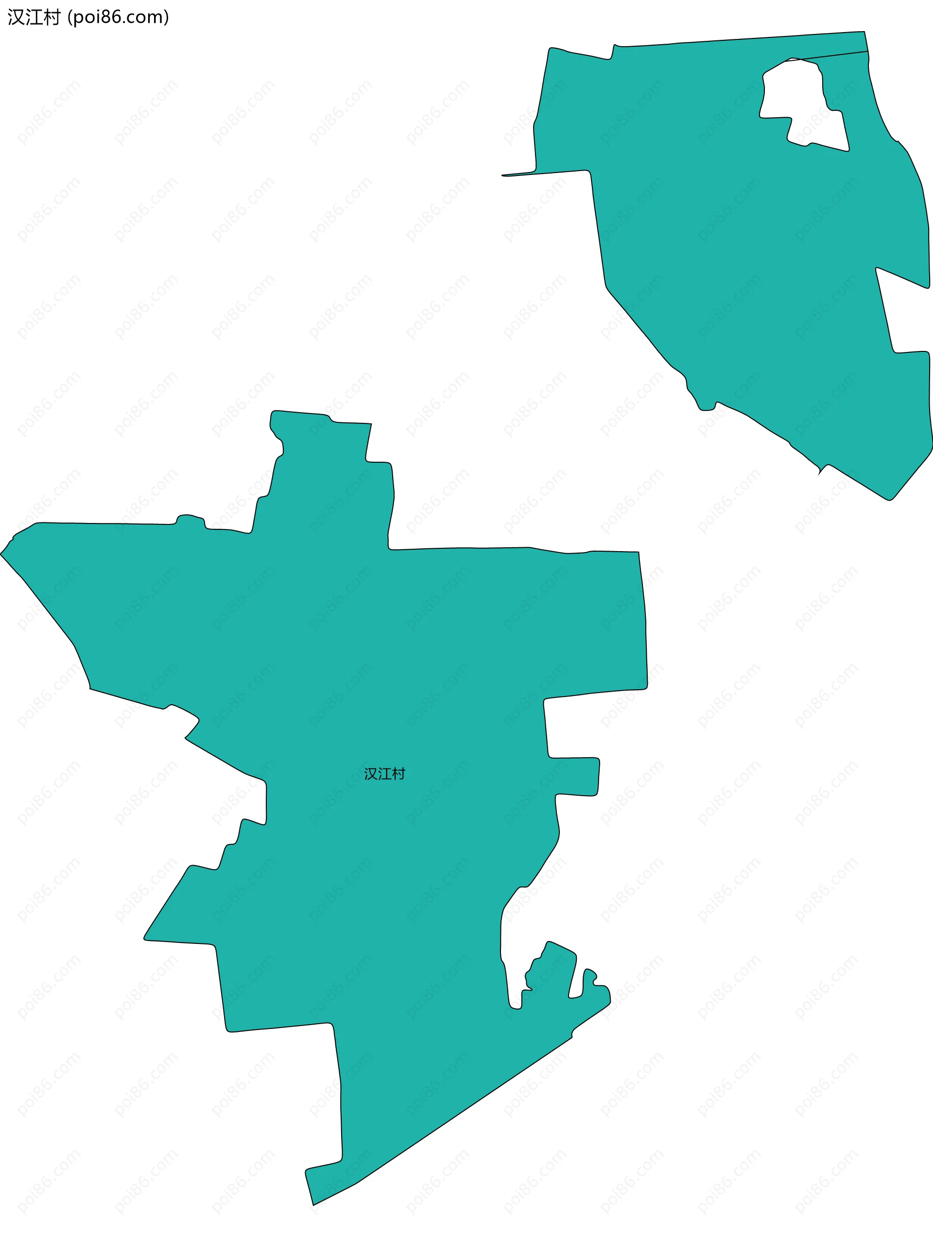 汉江村边界地图