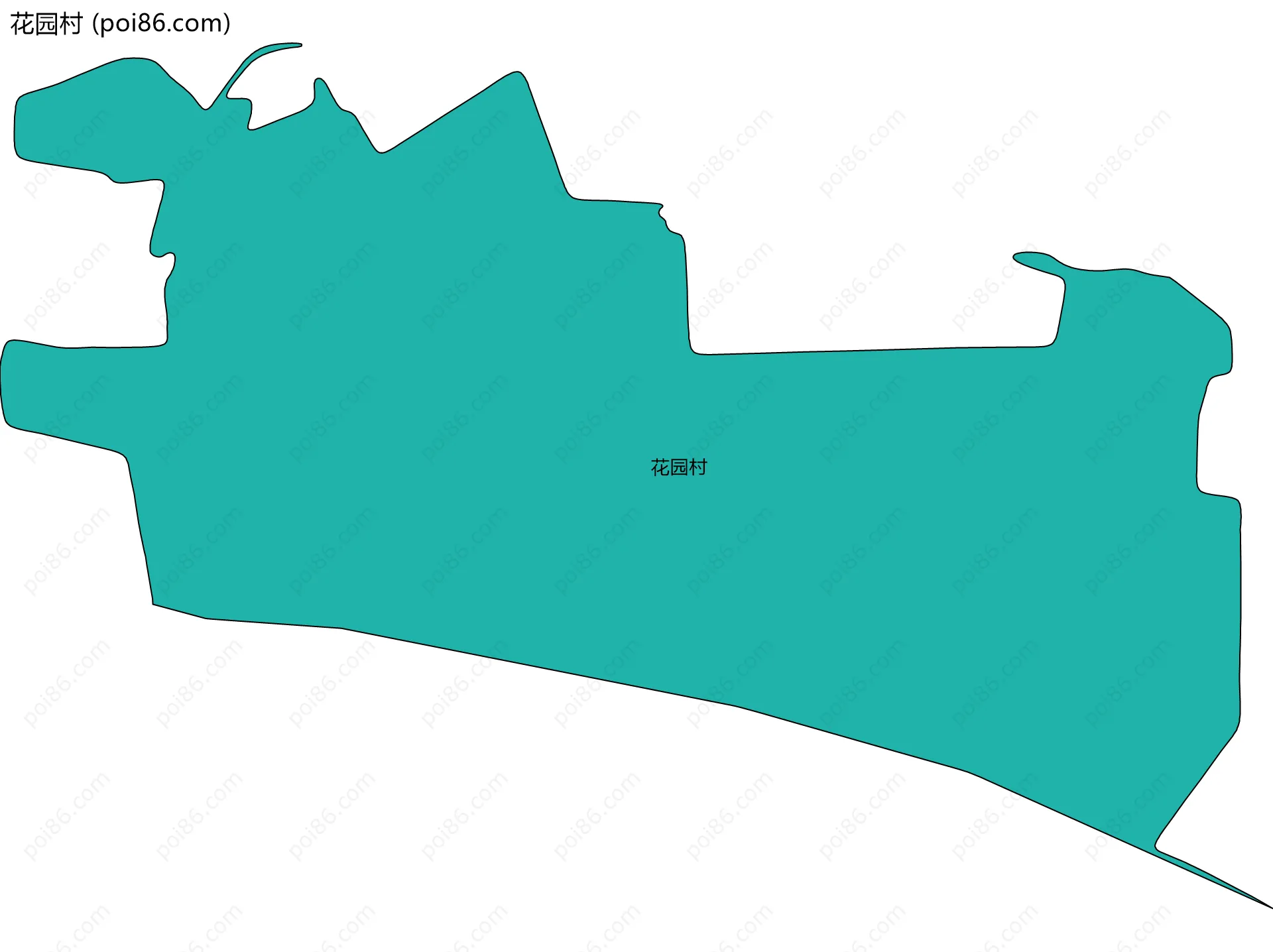 花园村边界地图