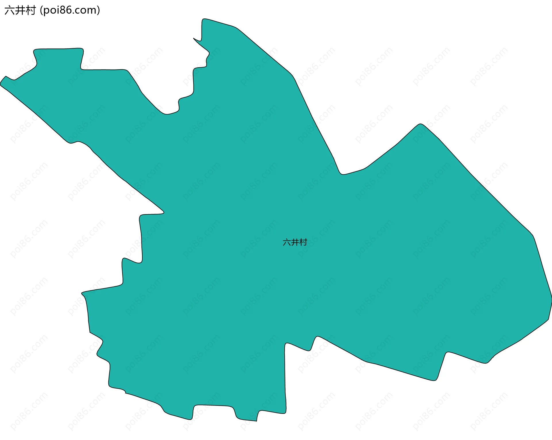 六井村边界地图