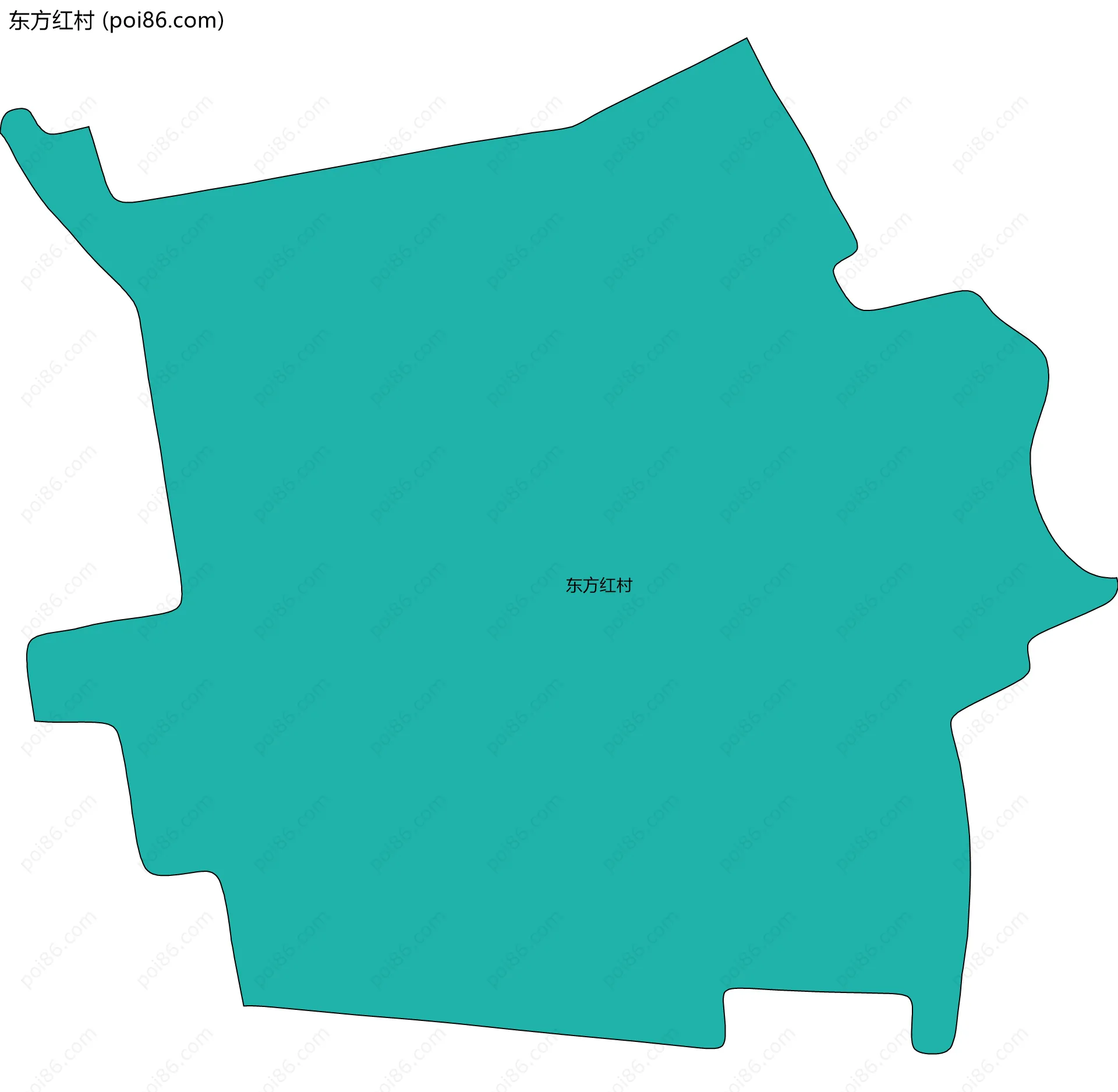 东方红村边界地图