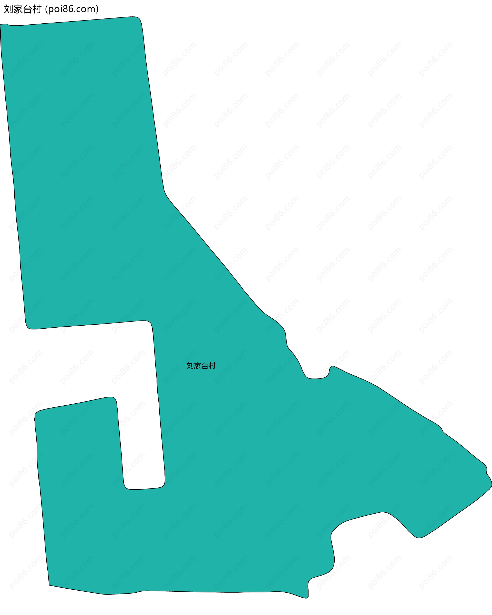 刘家台村边界地图