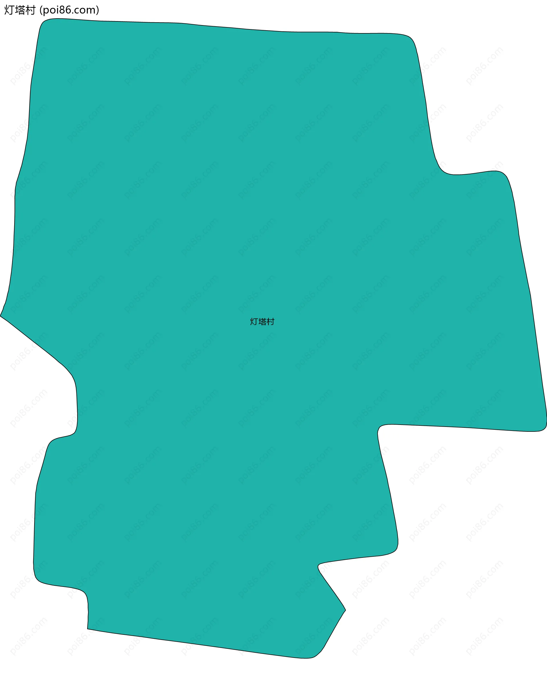 灯塔村边界地图