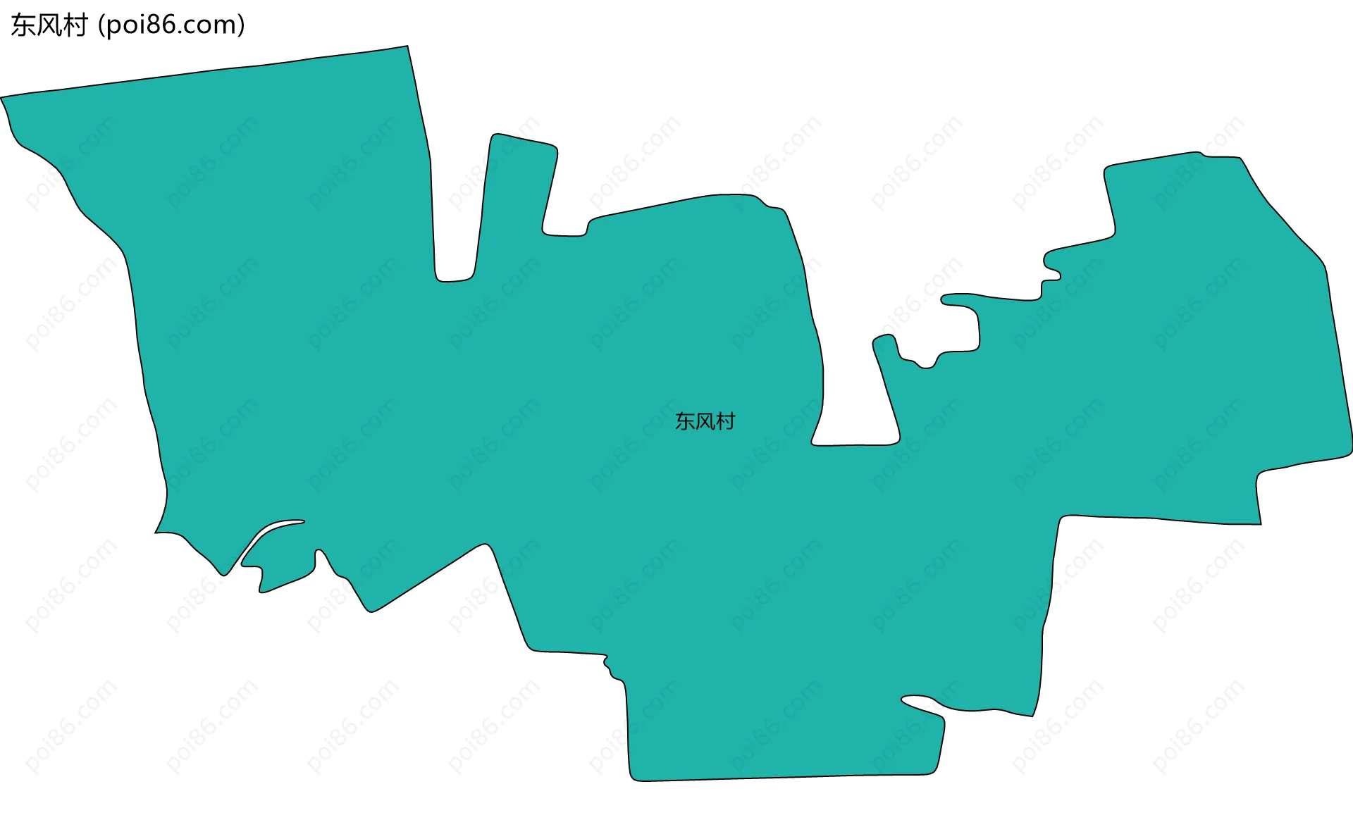 东风村边界地图