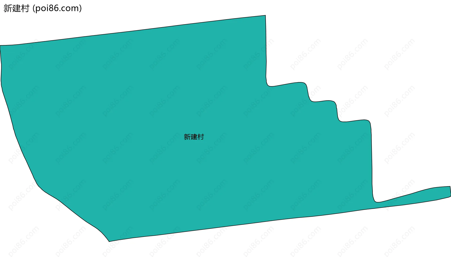 新建村边界地图