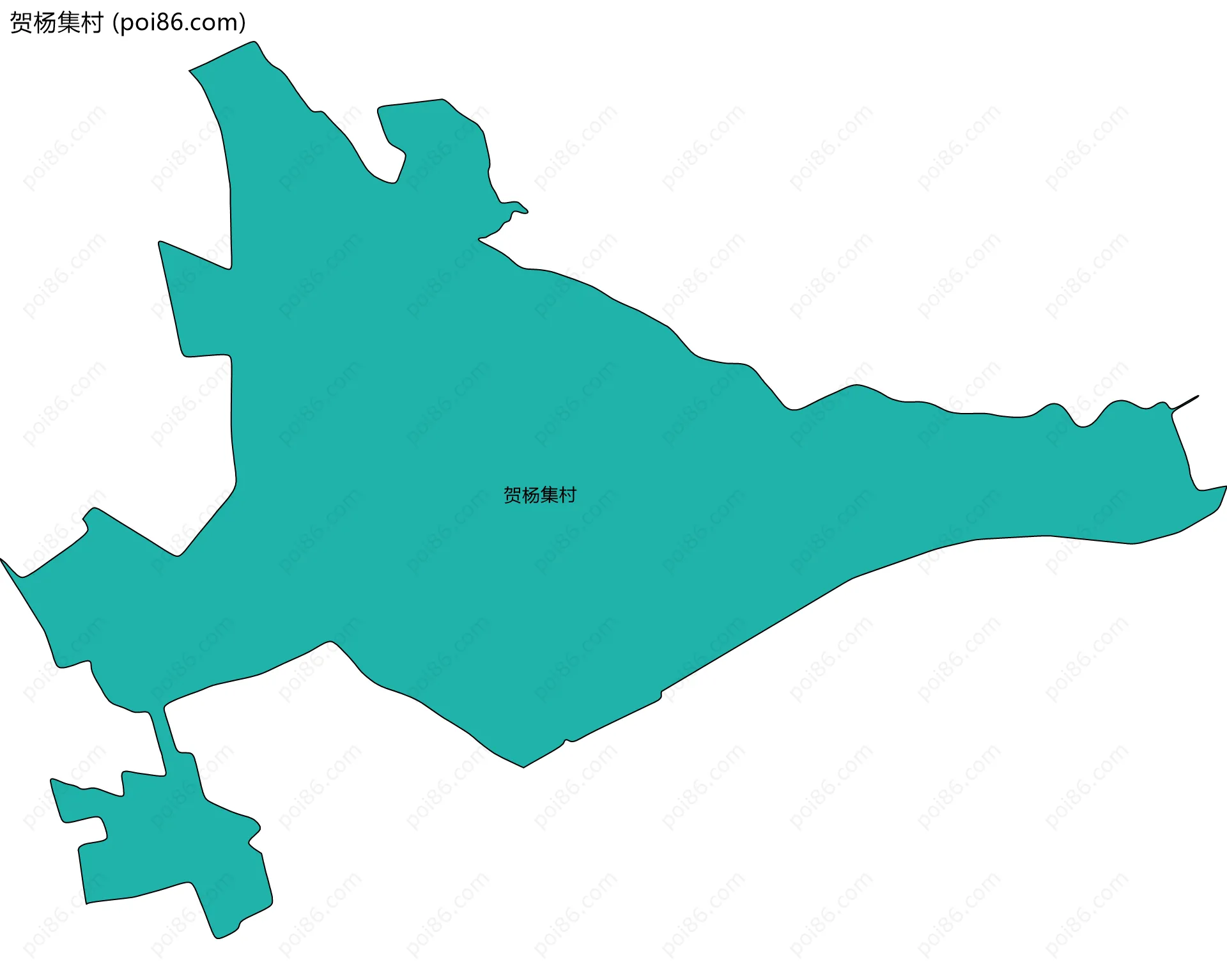 贺杨集村边界地图