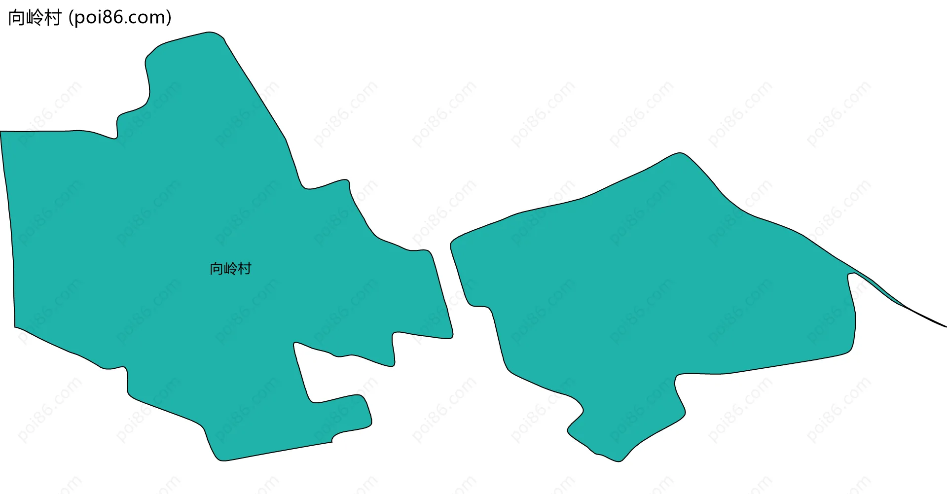 向岭村边界地图