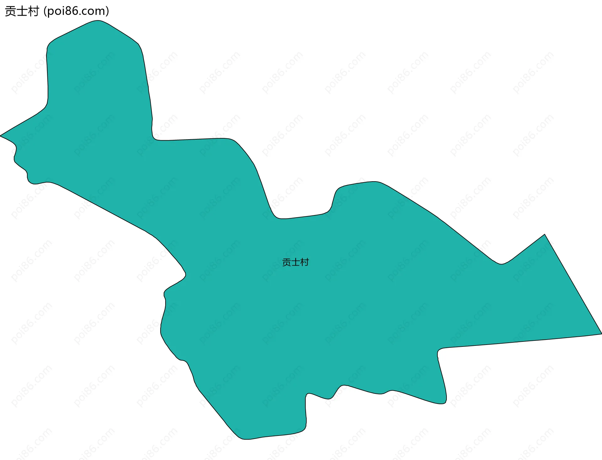 贡士村边界地图