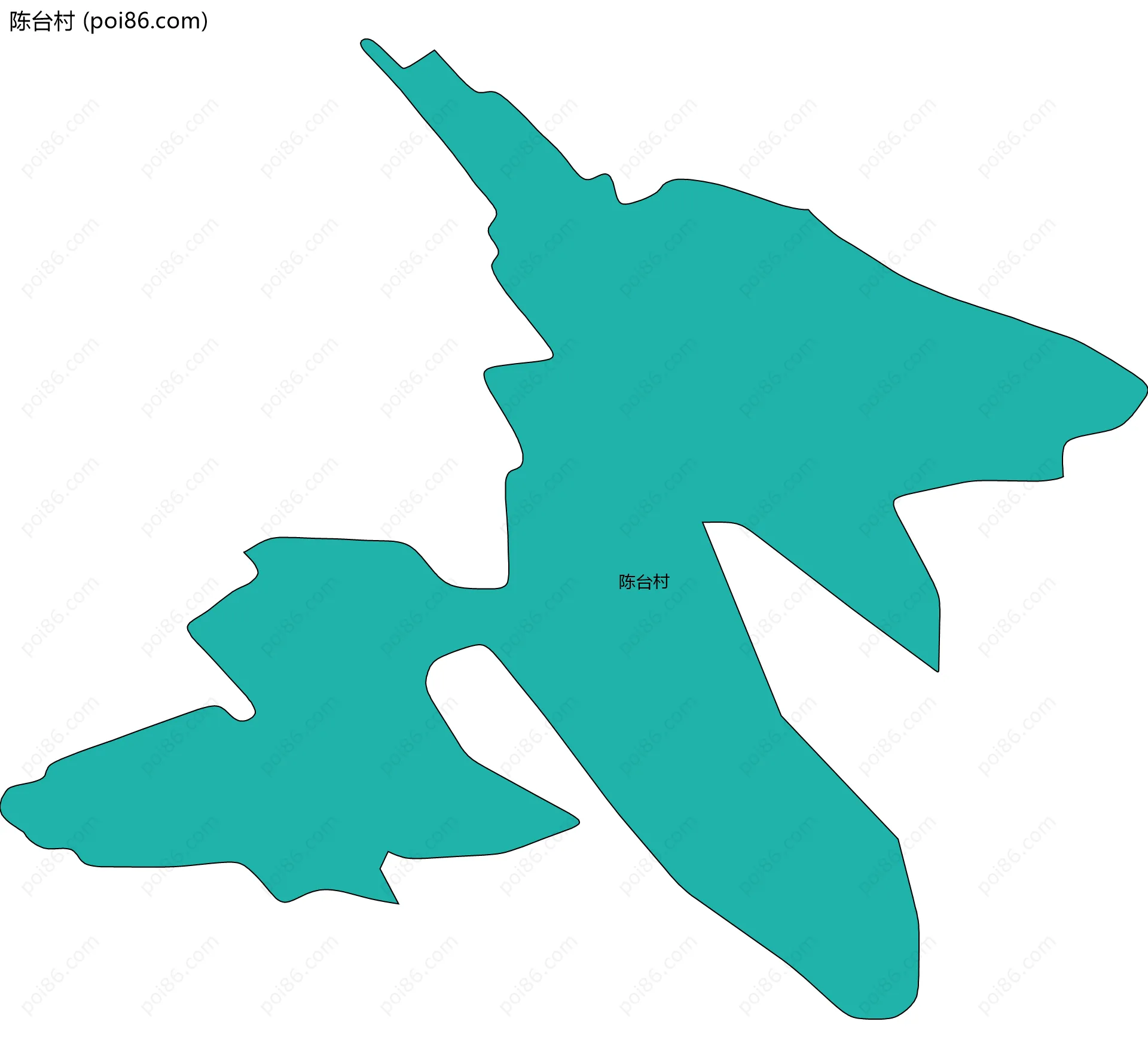 陈台村边界地图