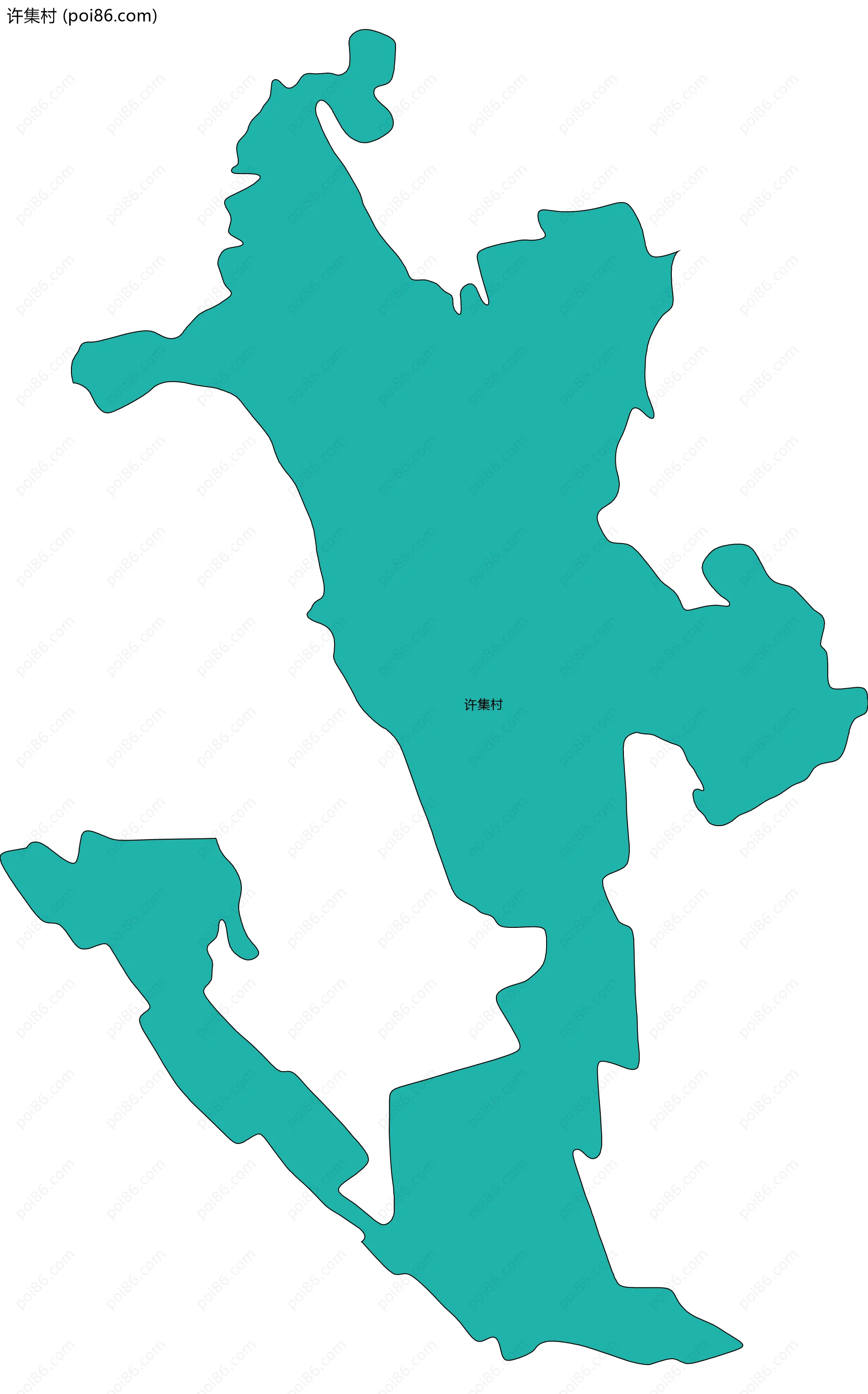 许集村边界地图