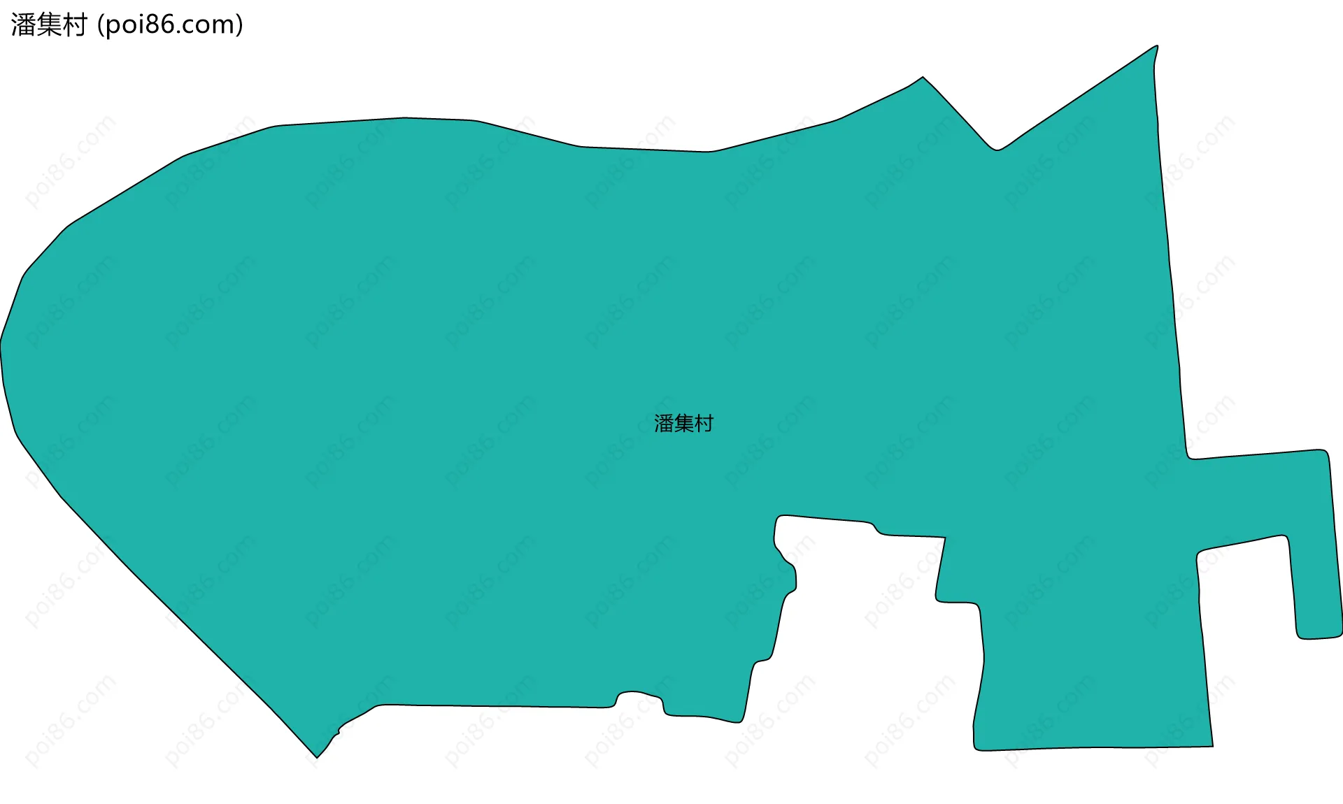 潘集村边界地图