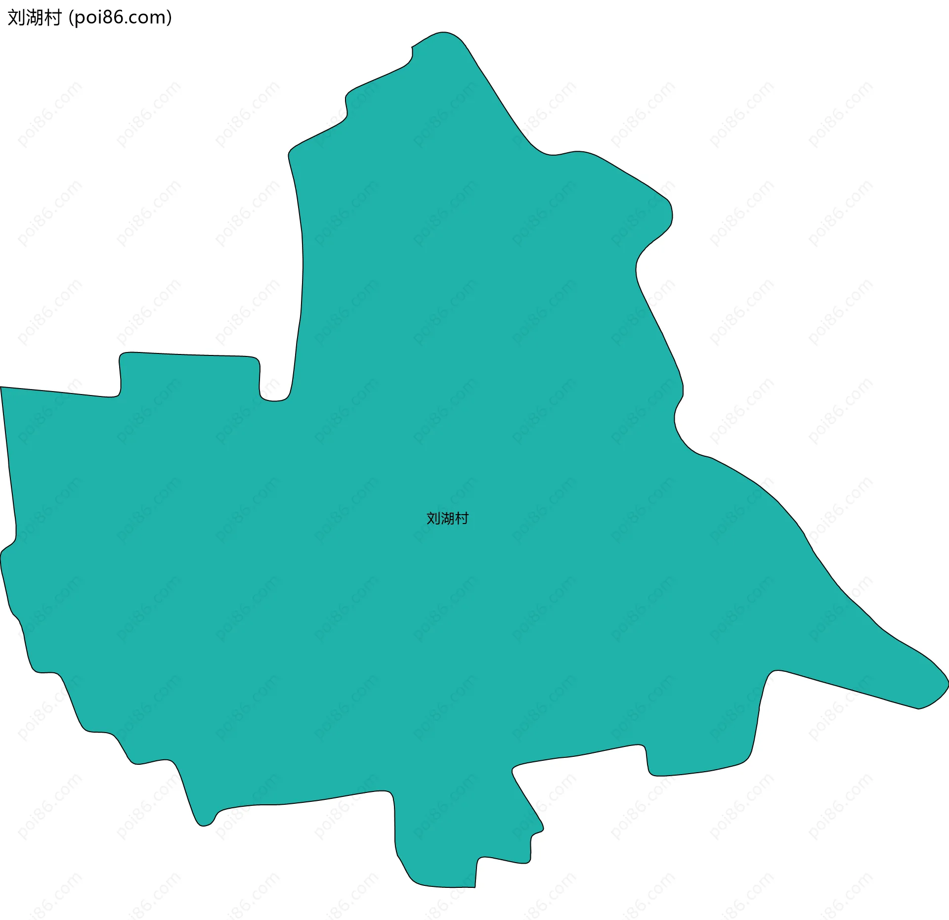 刘湖村边界地图