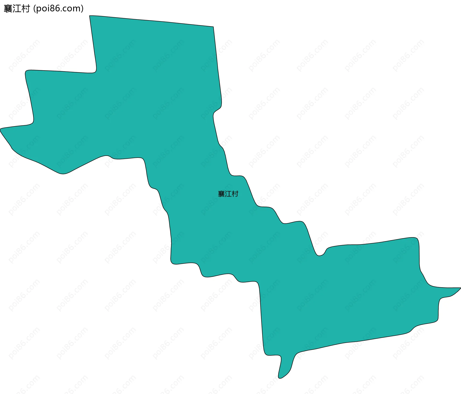 襄江村边界地图