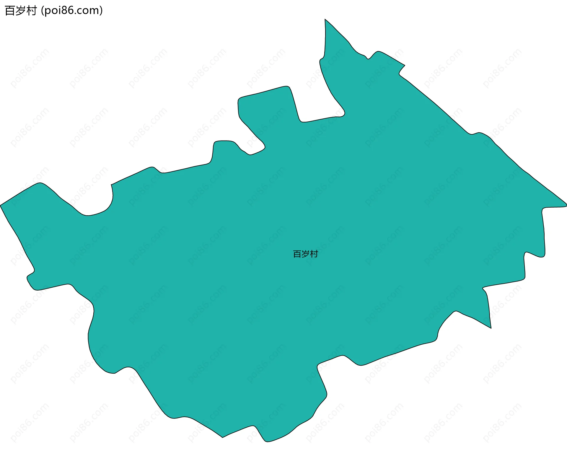 百岁村边界地图