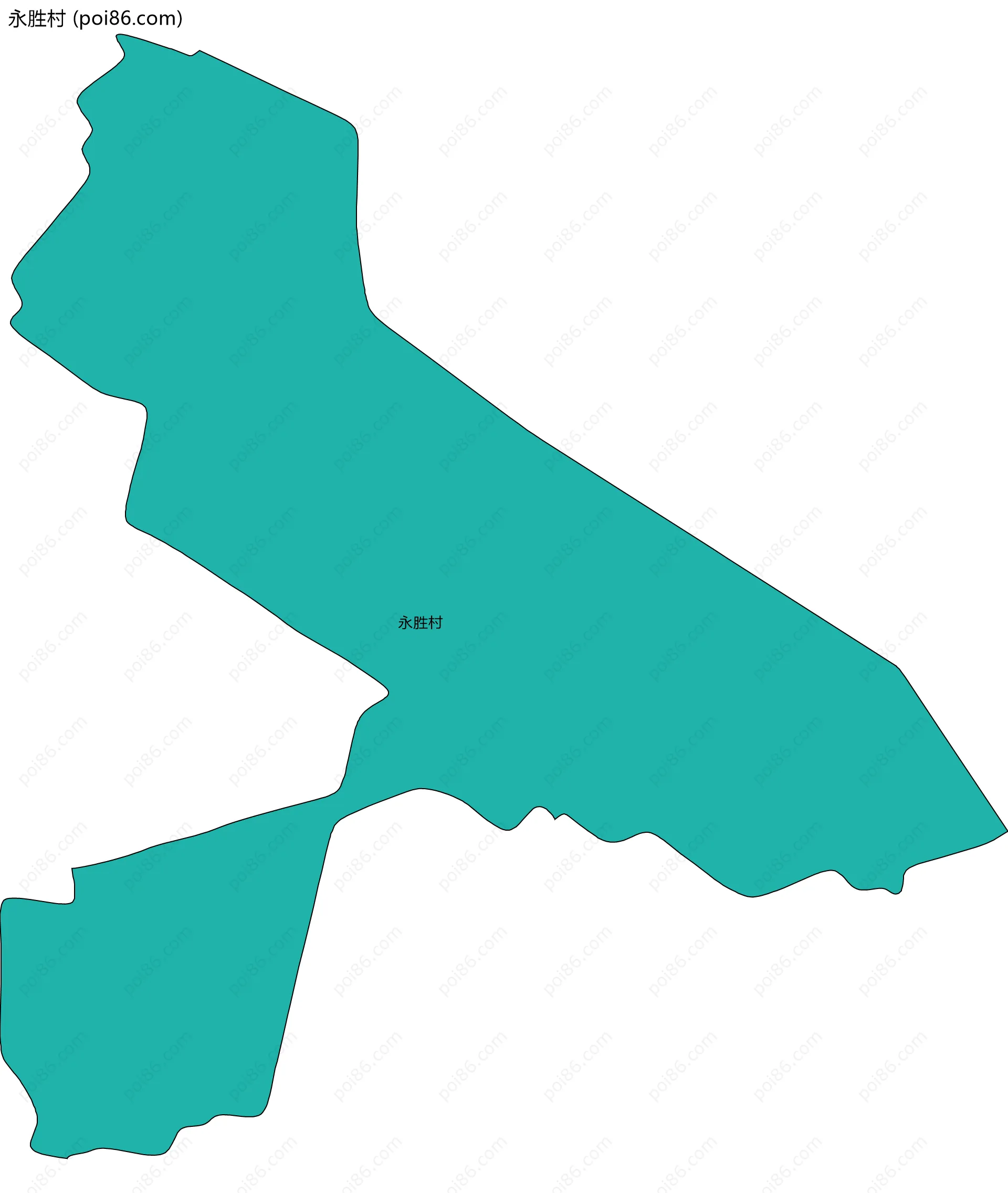 永胜村边界地图