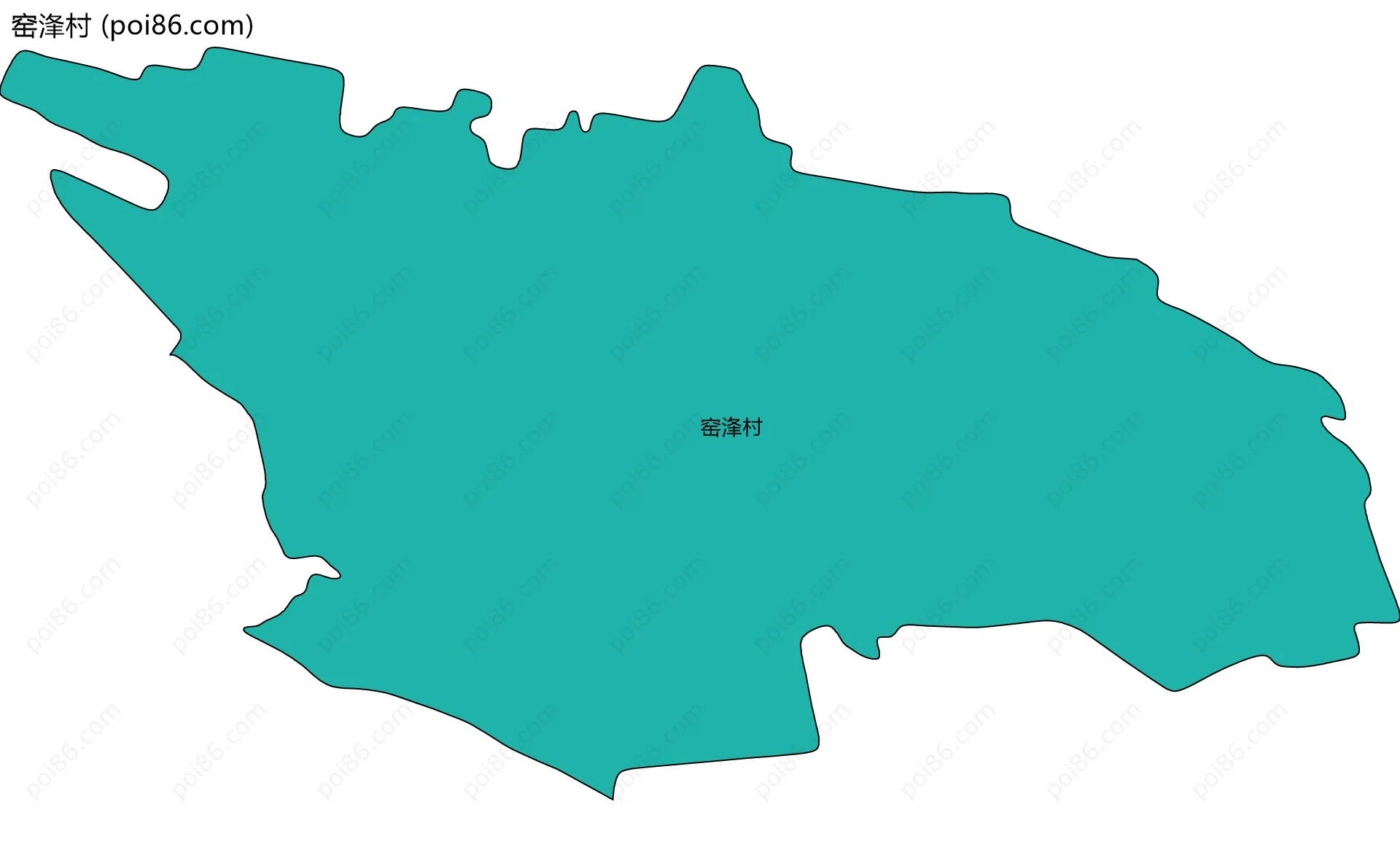 窑浲村边界地图