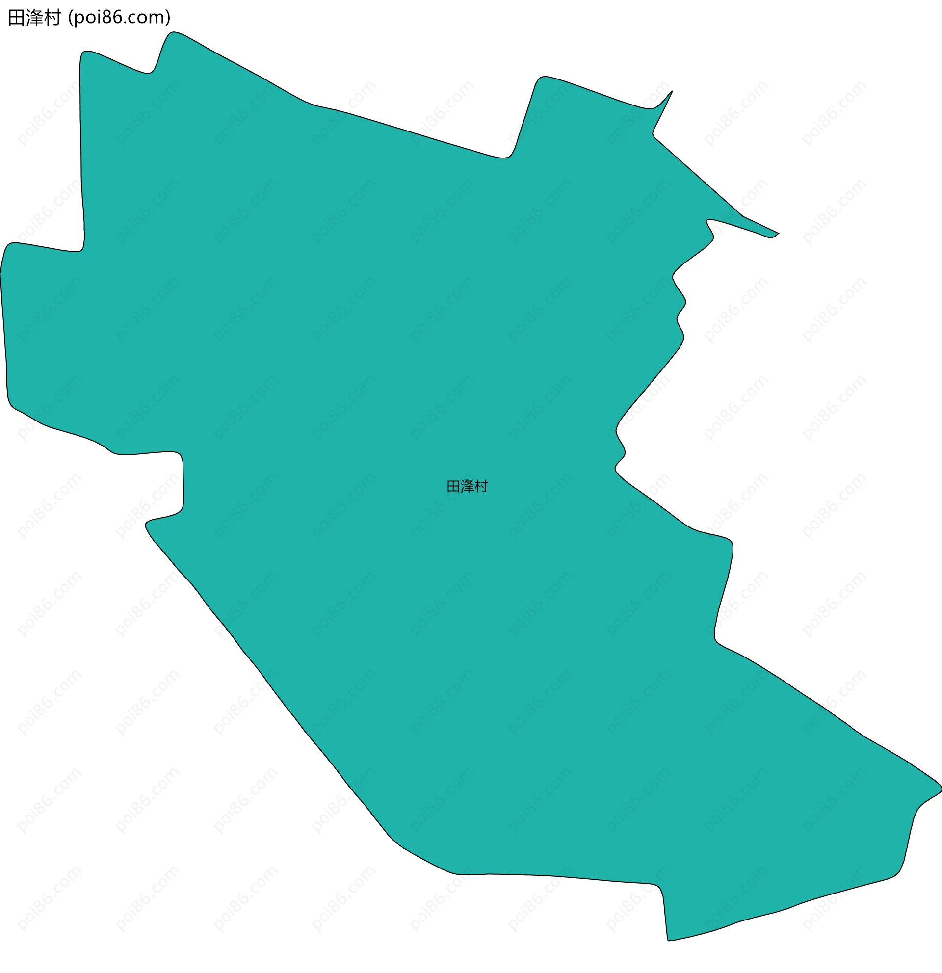 田浲村边界地图