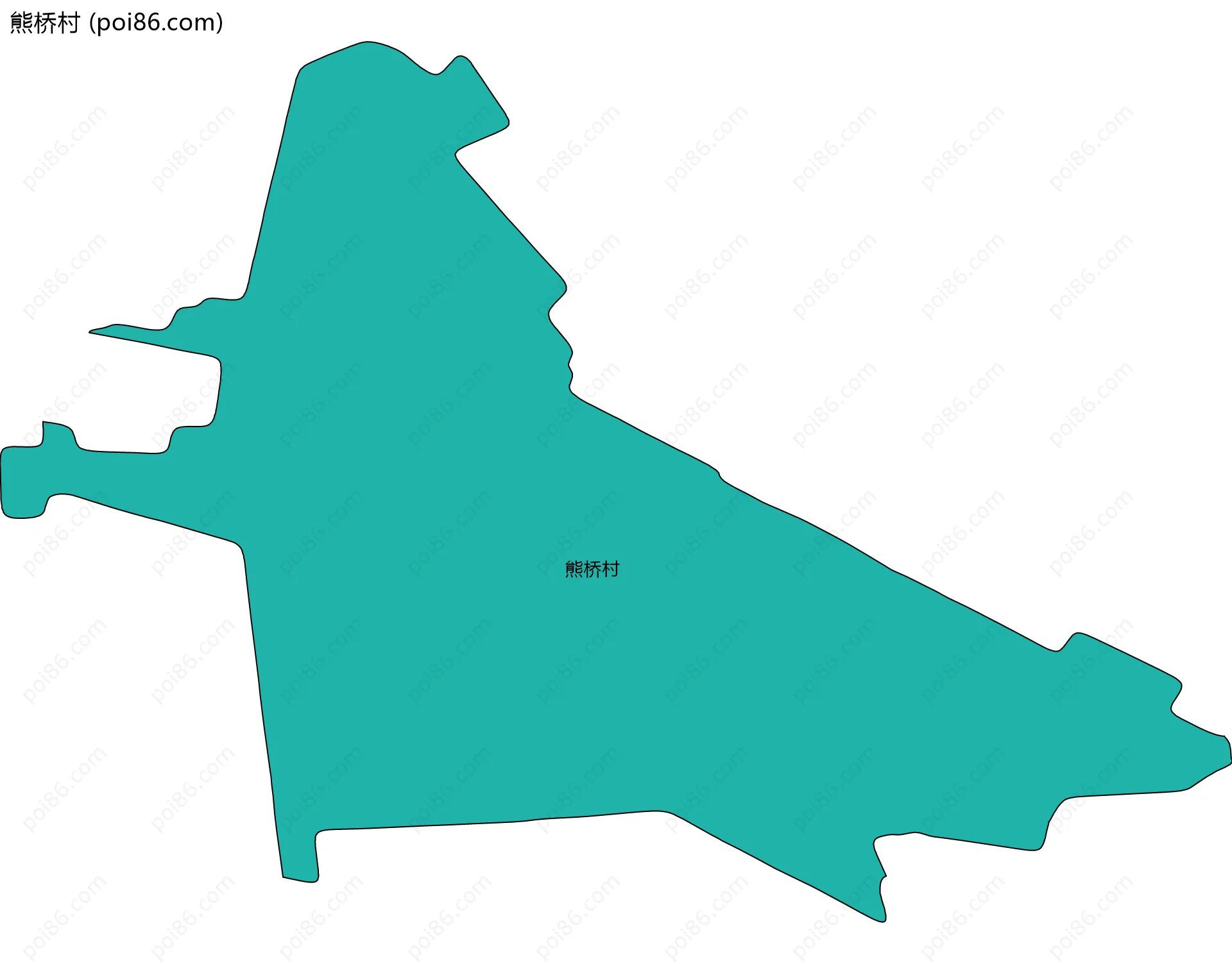 熊桥村边界地图