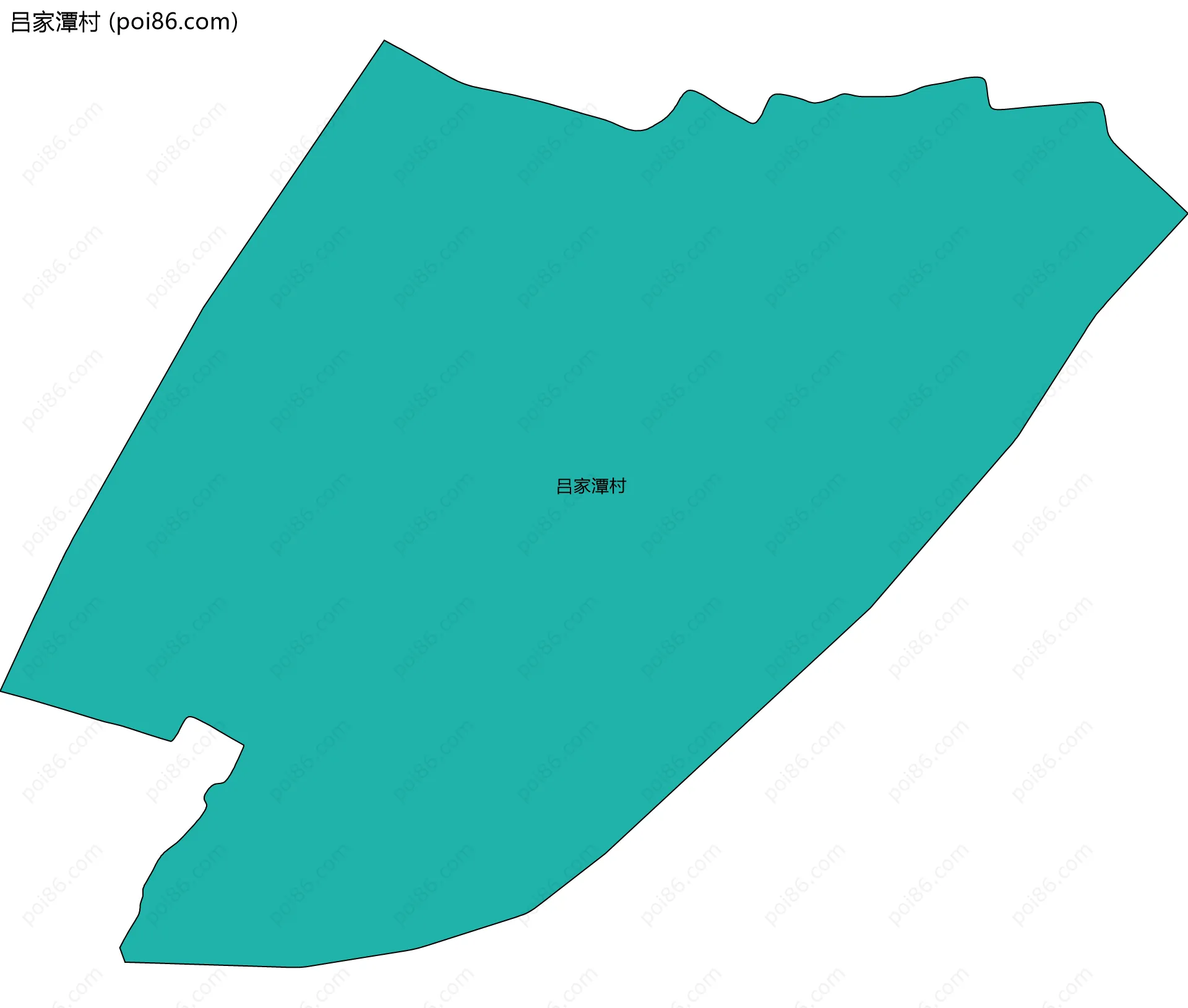 吕家潭村边界地图