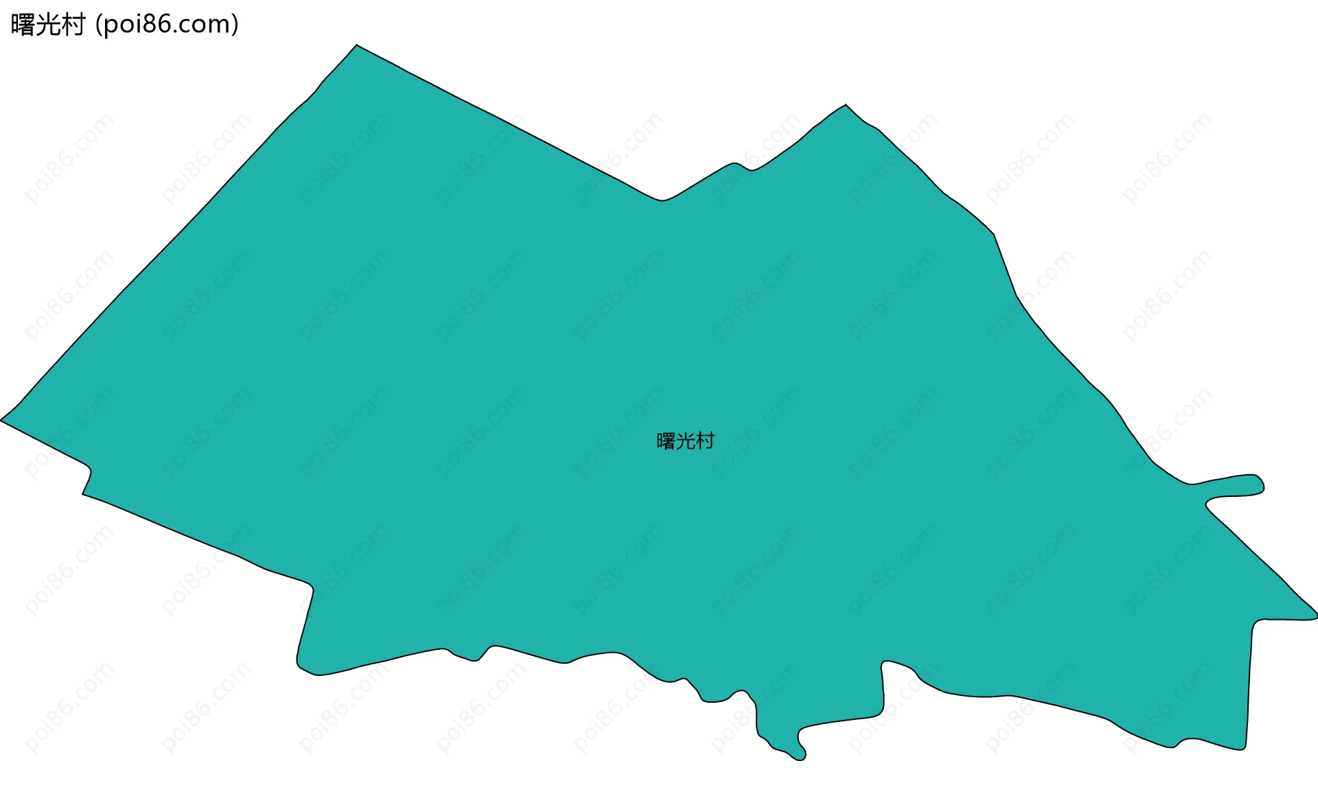 曙光村边界地图