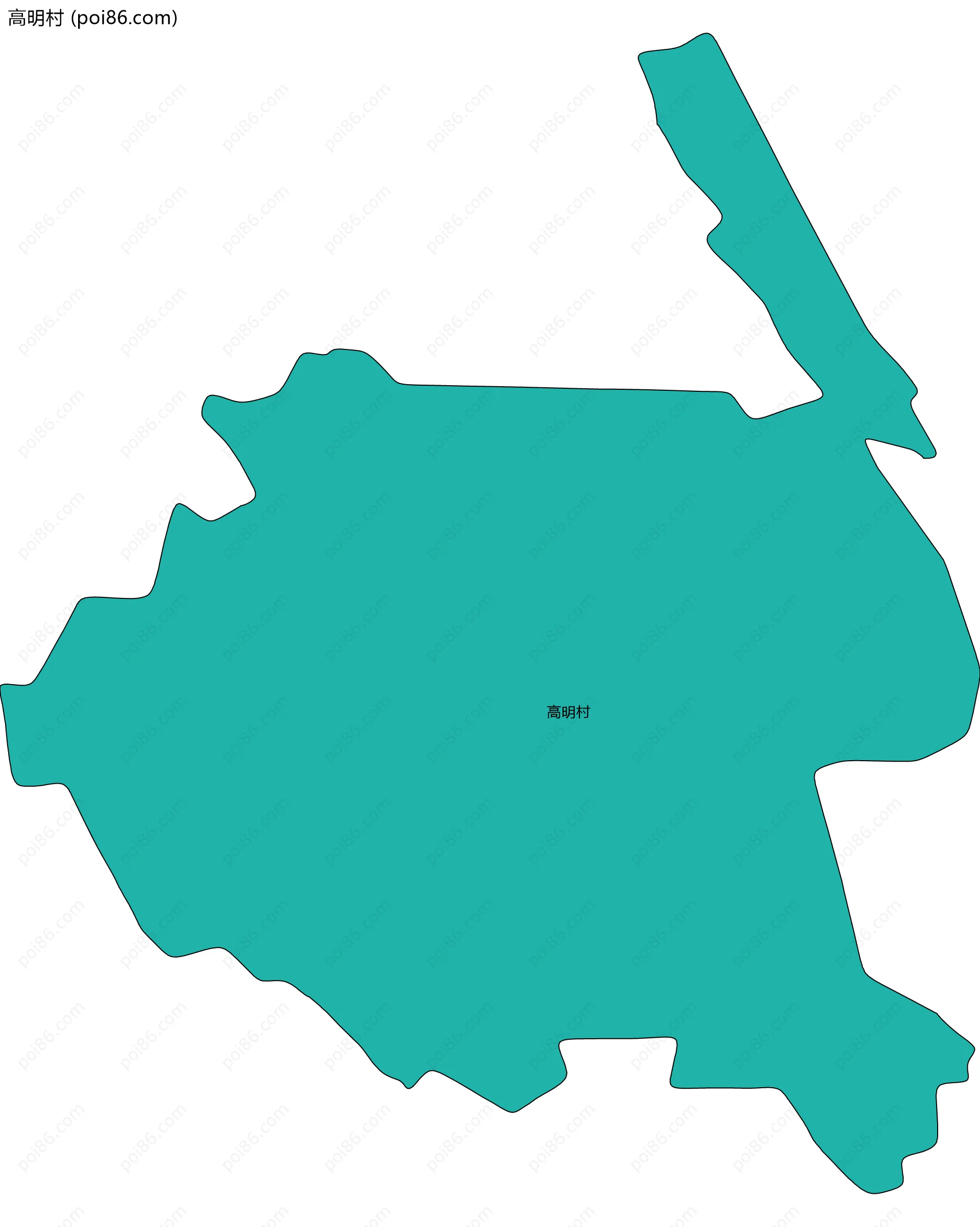 高明村边界地图