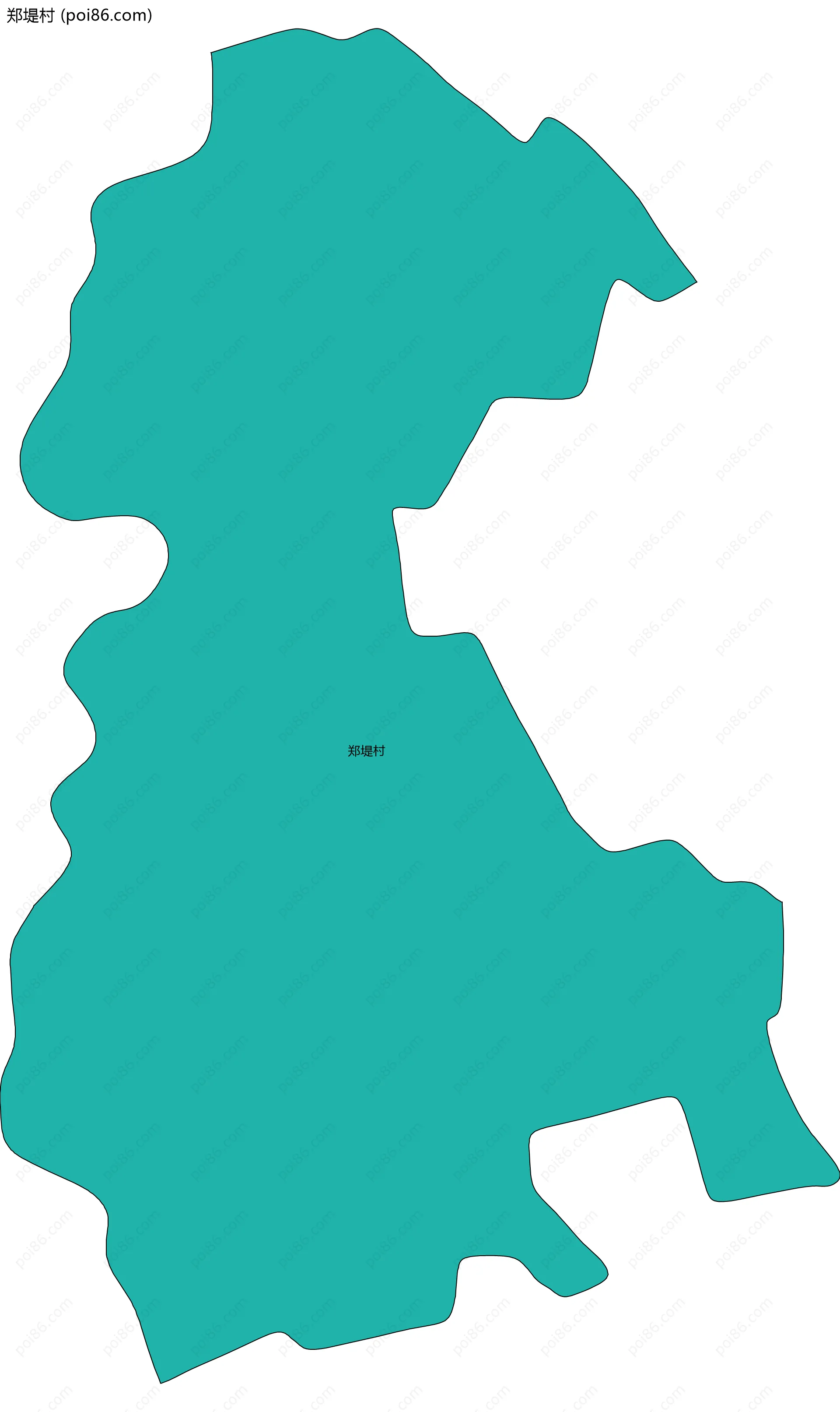 郑堤村边界地图