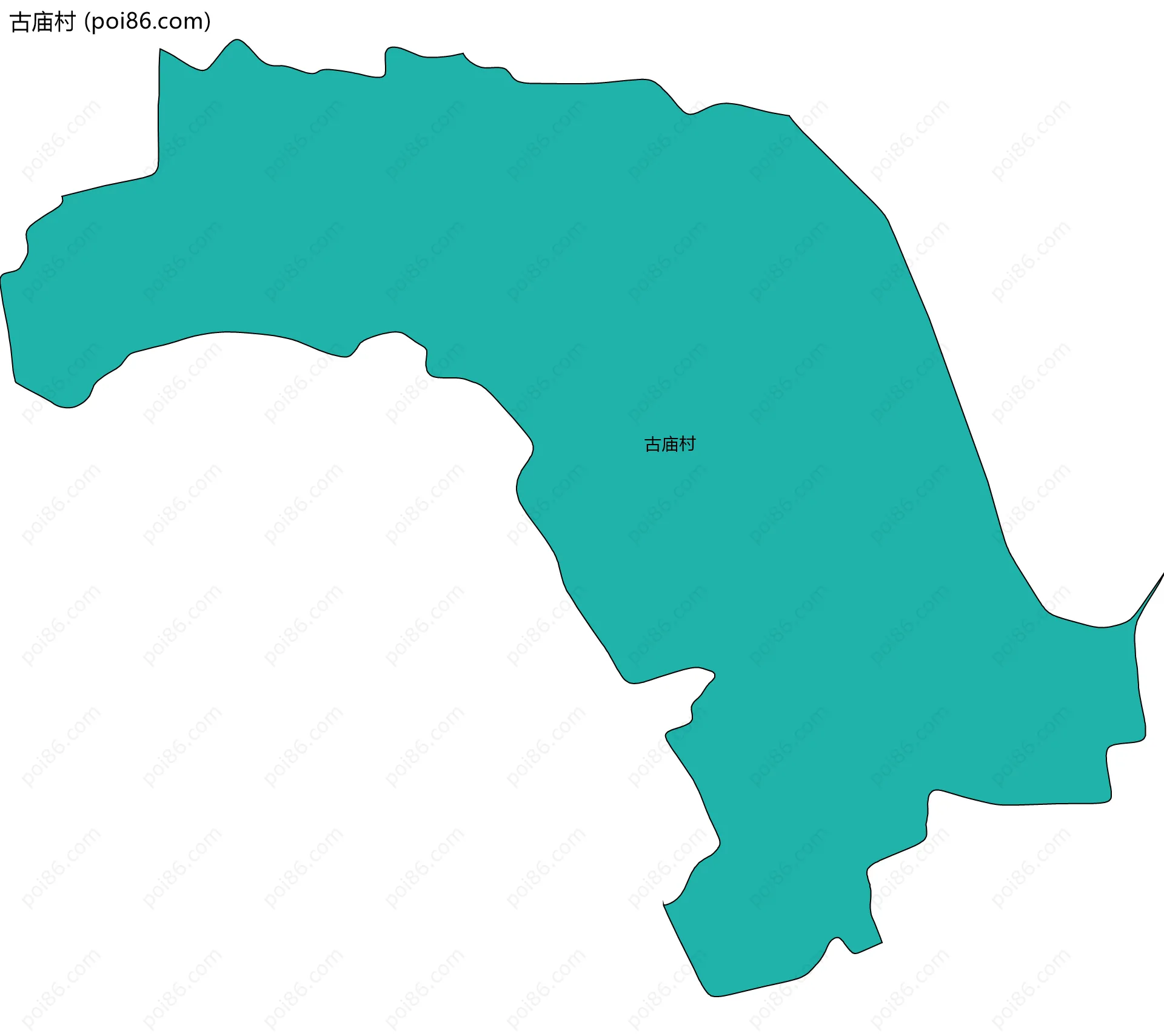 古庙村边界地图