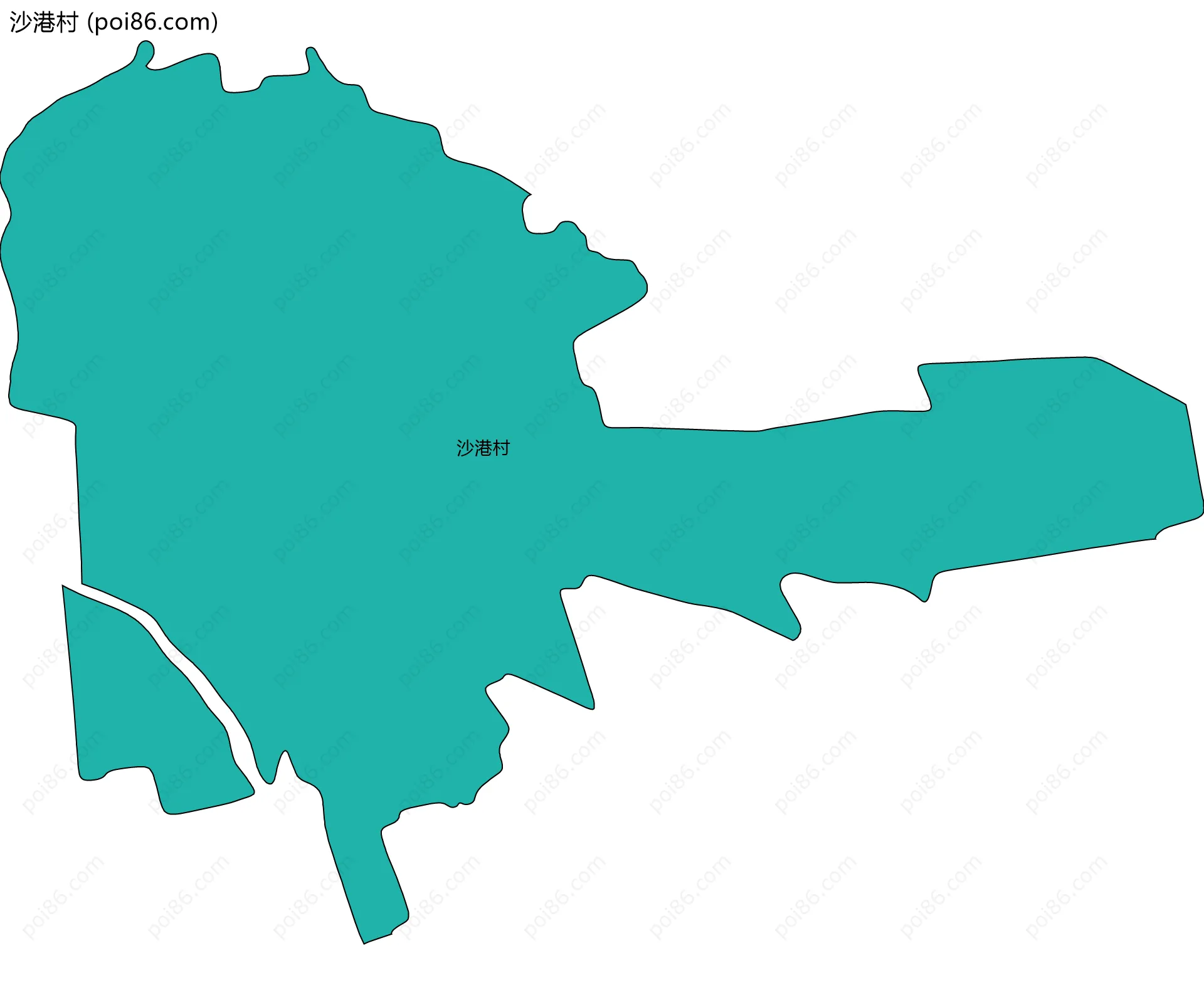 沙港村边界地图