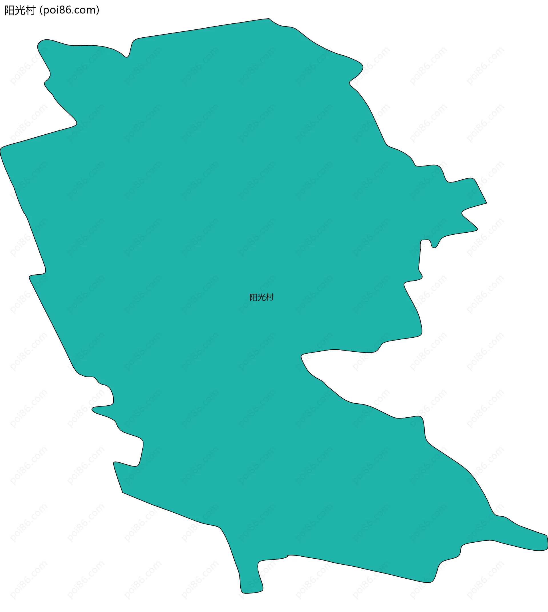 阳光村边界地图